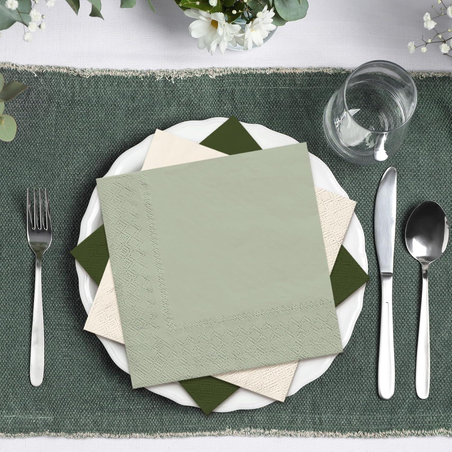 imageWhaline 120Pcs Fall Cocktail Napkins 6 Autumn Color Disposable Napkins Multicolor Paper Beverage Napkins for Fall Harvest Thanksgiving Party SuppliesModern Boho