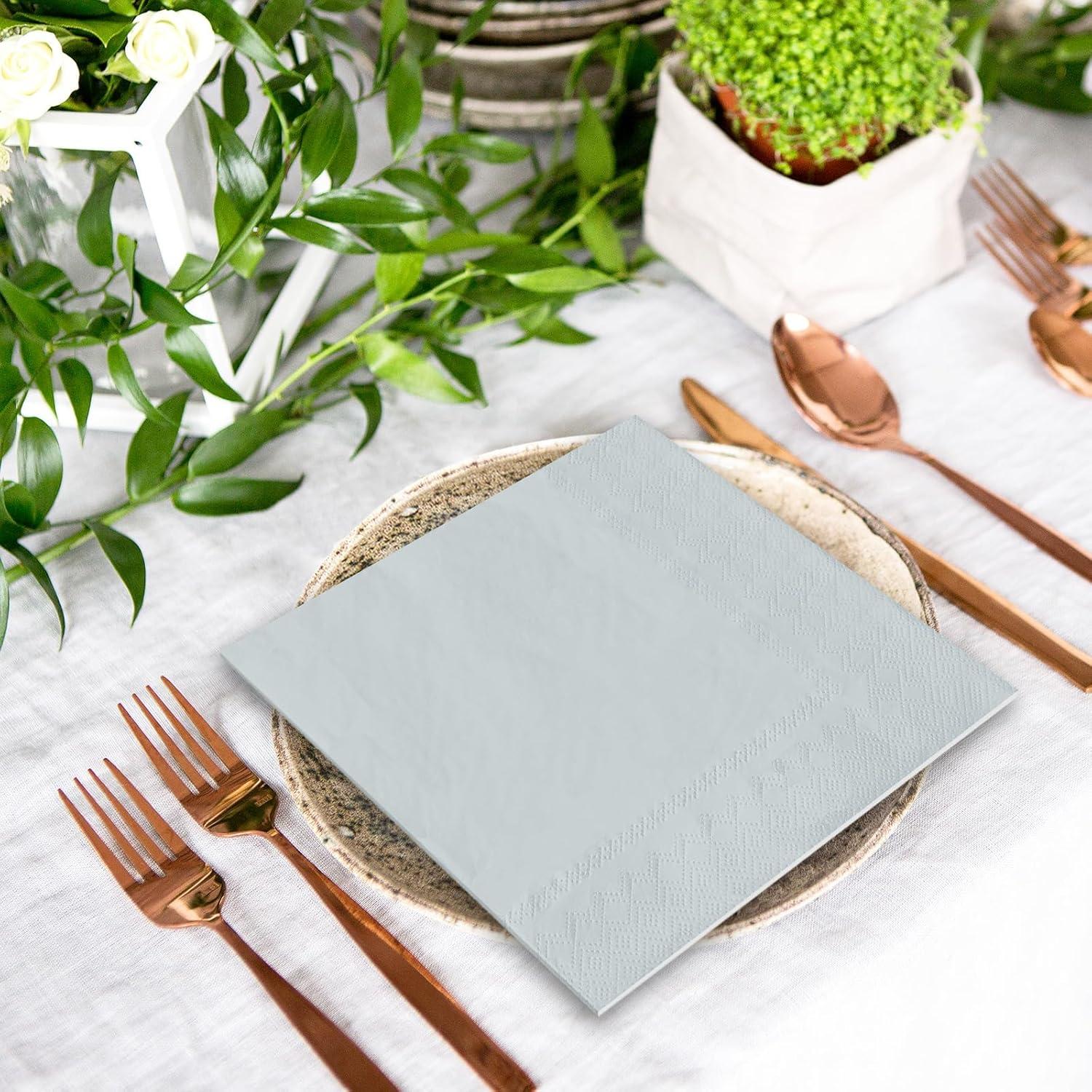 imageWhaline 120Pcs Fall Cocktail Napkins 6 Autumn Color Disposable Napkins Multicolor Paper Beverage Napkins for Fall Harvest Thanksgiving Party SuppliesNeutral Color