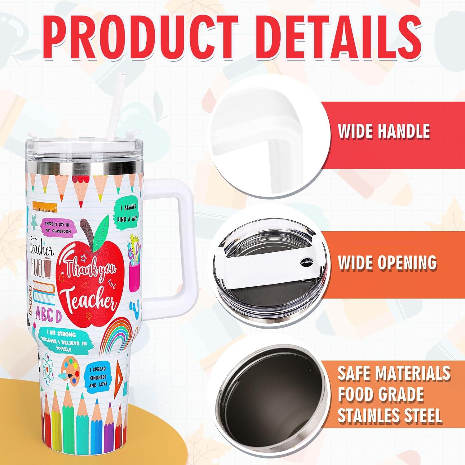 imageWhaline 40oz Halloween Skull Tumbler with Straw and Lid Spooky Skull Flower Travel Coffee Tumbler Cup with Handle for Trick or Treat Birthday Party Giftsback to school