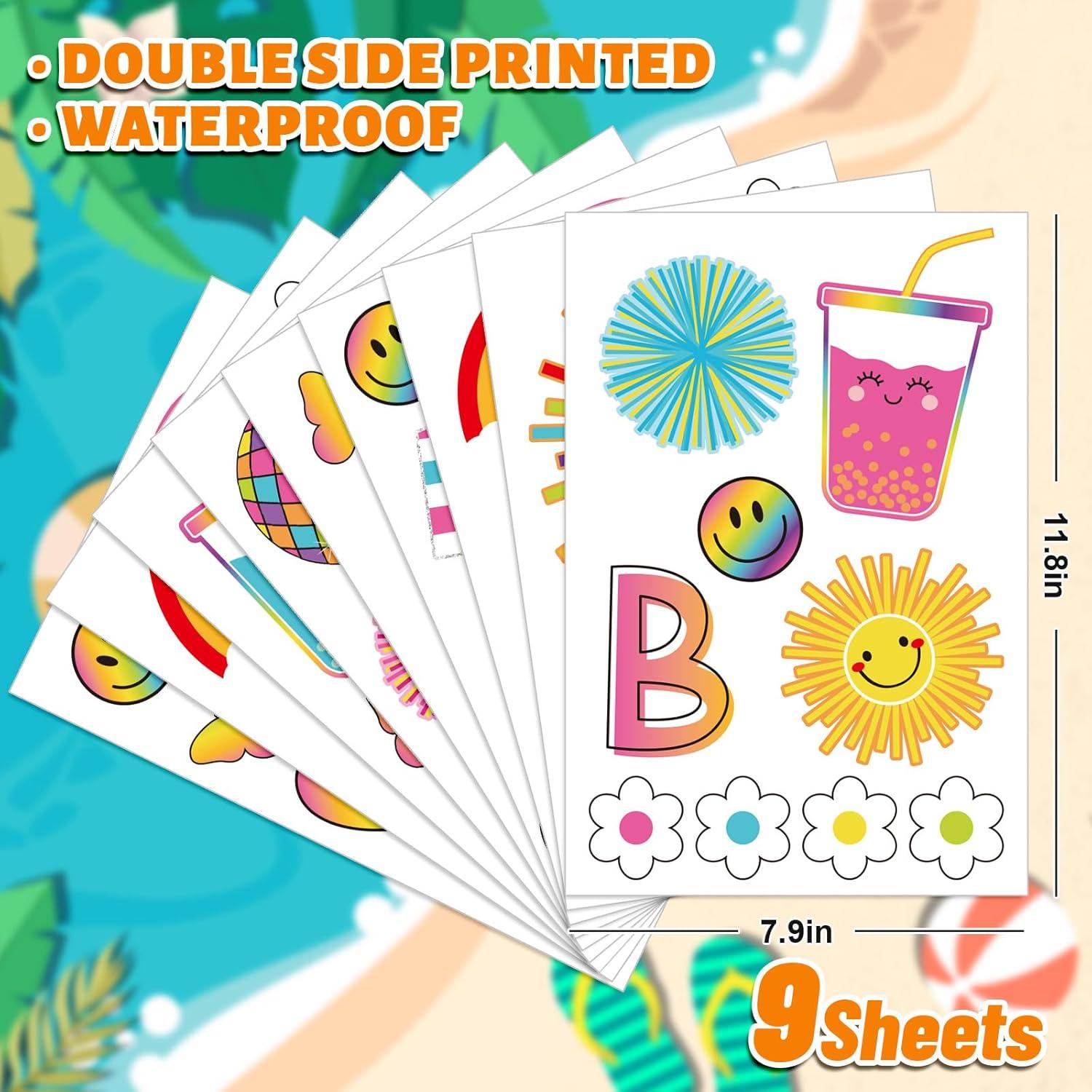 imageWhaline 9 Sheets Happy Fall Thanksgiving Window Clings Autumn Cute Cartoon Window Stickers Static Reusable Glass Decals for Harvest Party Home Classroom Office Decor SuppliesSun