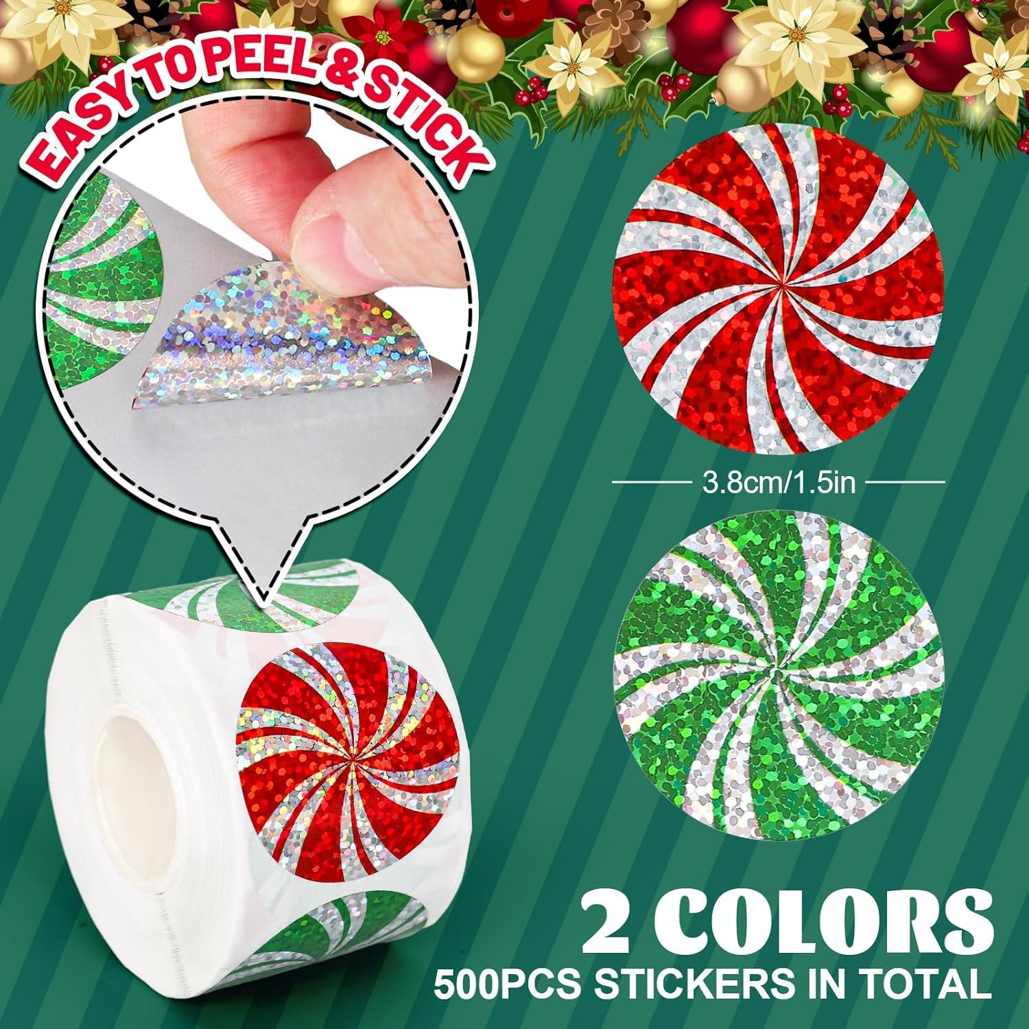 imageWhaline Fall Thanksgiving Pumpkin Stickers Roll Glitter Pumpkin Paper Decal 3 Color Sparkly Autumn SelfAdhesive Decorative Stickers for Envelope Journal Decor Party Supplies 500PcsChristmas Candy