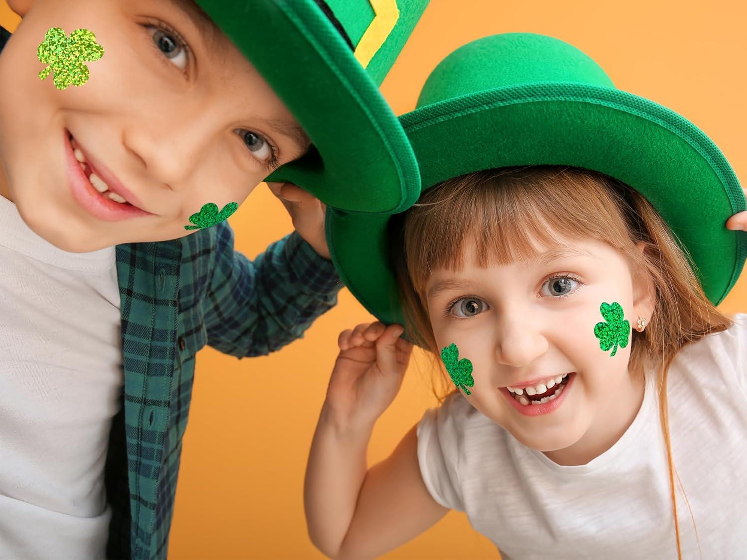 imageWhaline Fall Thanksgiving Pumpkin Stickers Roll Glitter Pumpkin Paper Decal 3 Color Sparkly Autumn SelfAdhesive Decorative Stickers for Envelope Journal Decor Party Supplies 500PcsShamrock