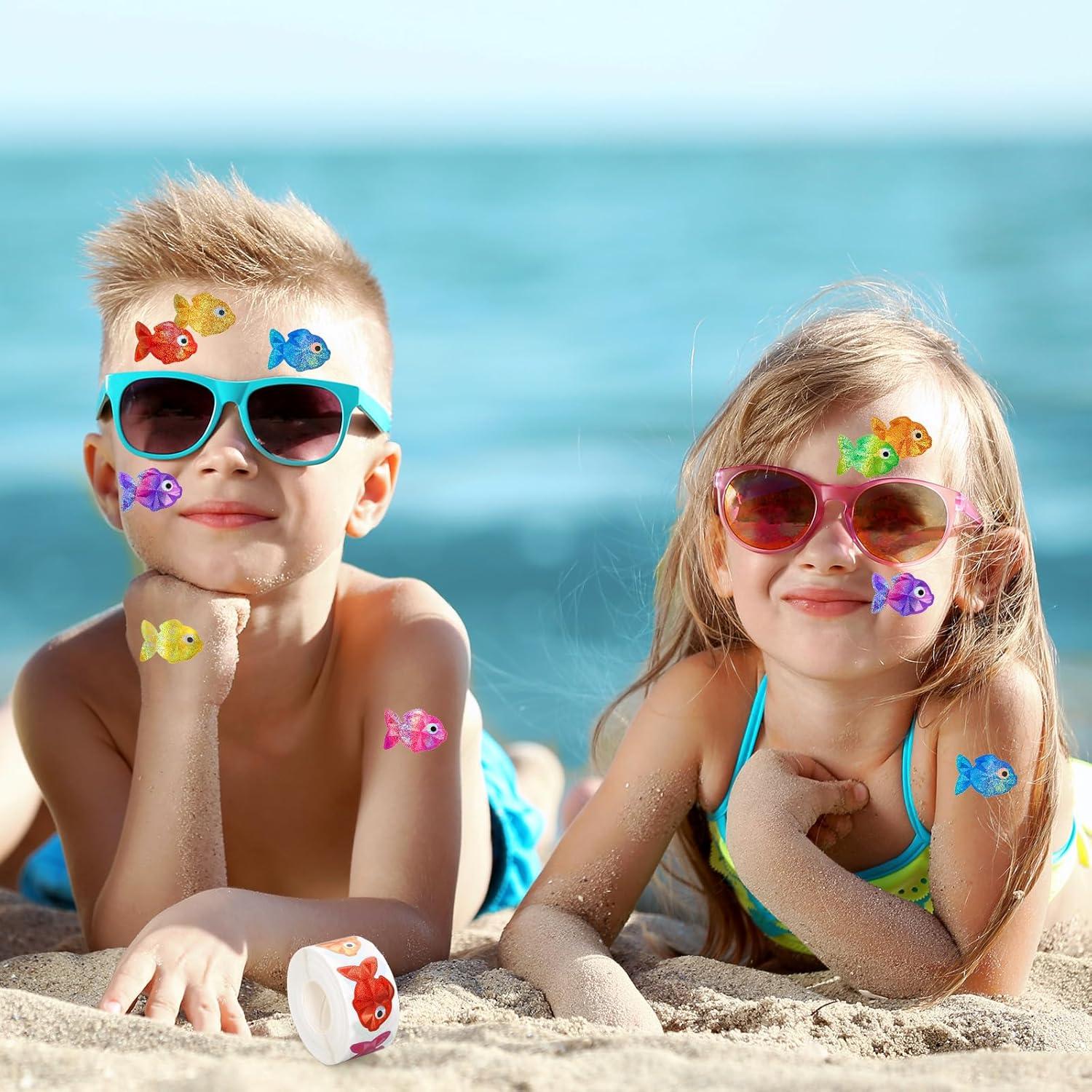 imageWhaline Fall Thanksgiving Pumpkin Stickers Roll Glitter Pumpkin Paper Decal 3 Color Sparkly Autumn SelfAdhesive Decorative Stickers for Envelope Journal Decor Party Supplies 500PcsFish