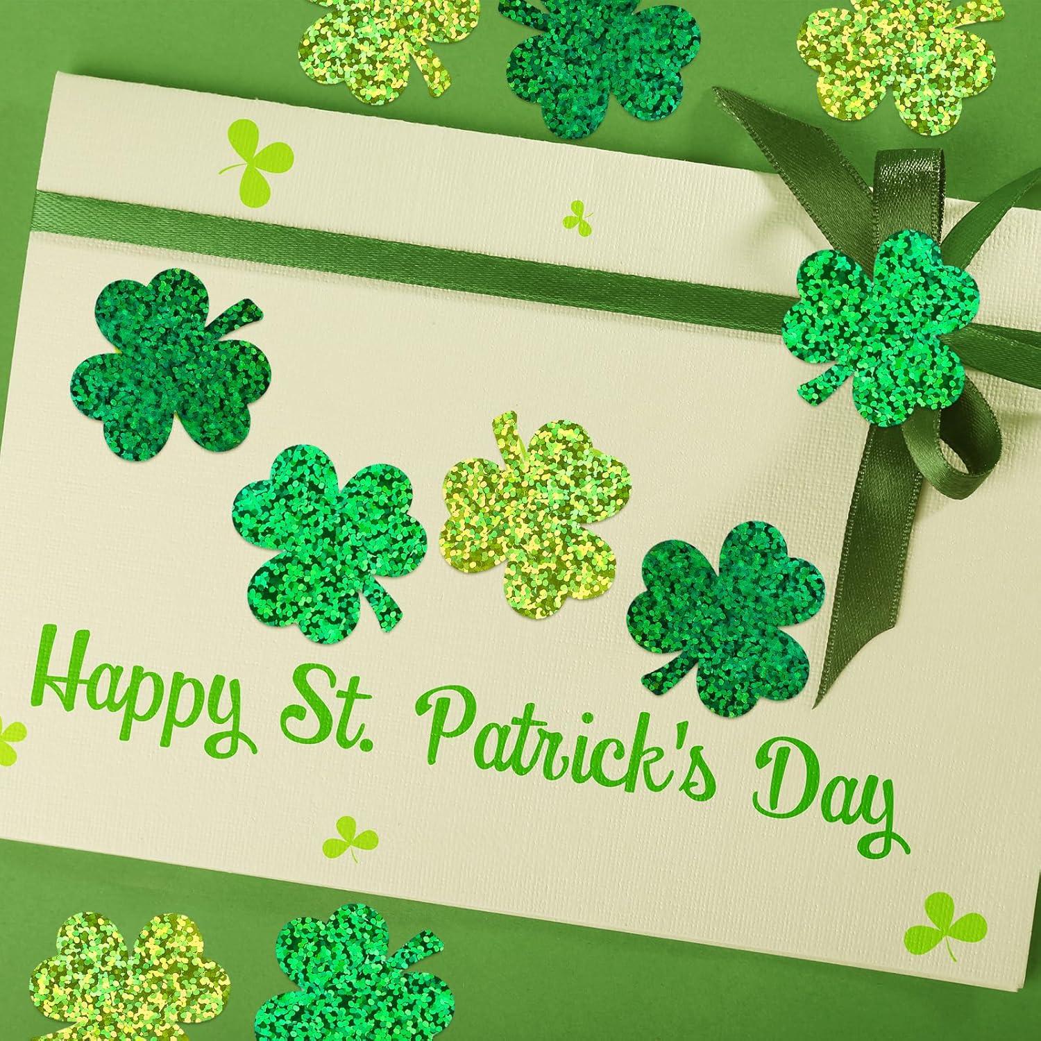 imageWhaline Fall Thanksgiving Pumpkin Stickers Roll Glitter Pumpkin Paper Decal 3 Color Sparkly Autumn SelfAdhesive Decorative Stickers for Envelope Journal Decor Party Supplies 500PcsShamrock