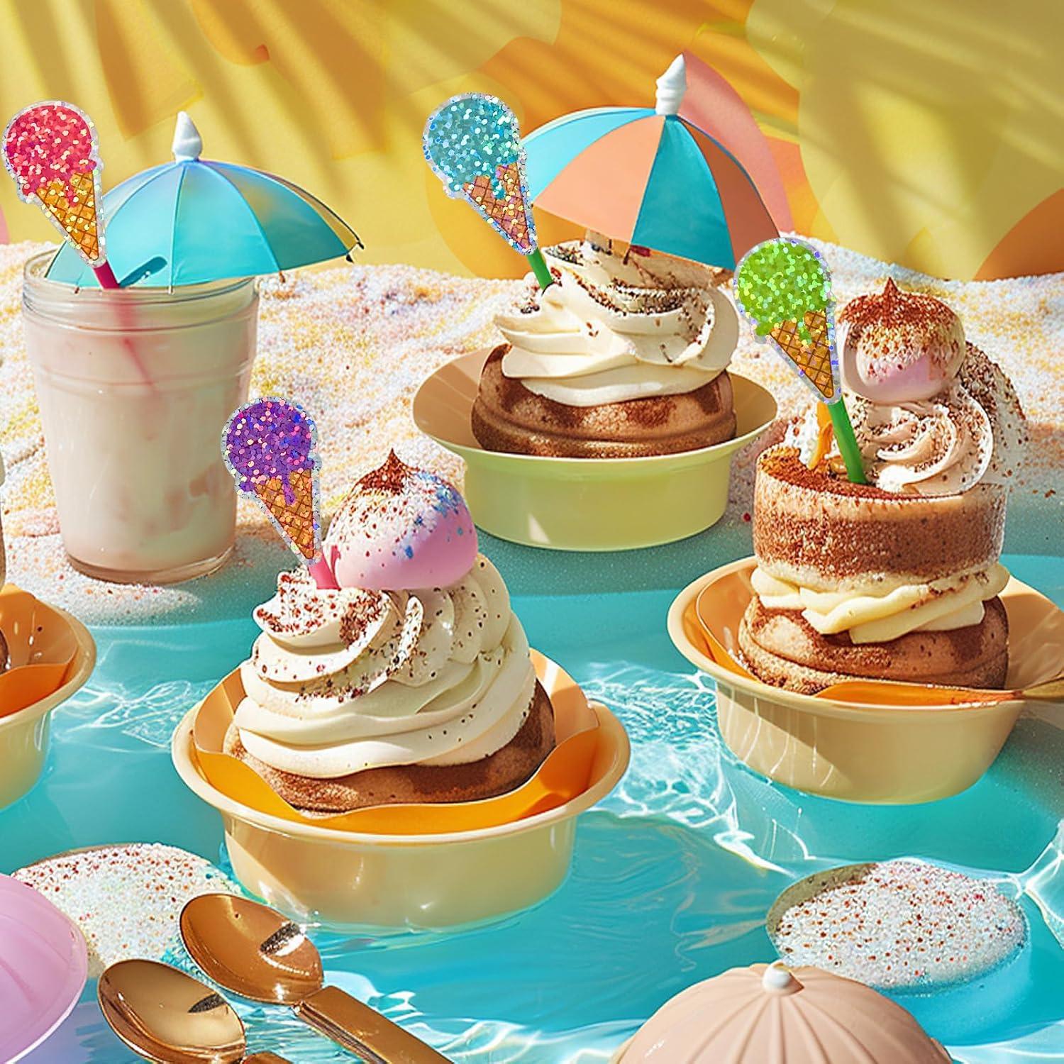 imageWhaline Fall Thanksgiving Pumpkin Stickers Roll Glitter Pumpkin Paper Decal 3 Color Sparkly Autumn SelfAdhesive Decorative Stickers for Envelope Journal Decor Party Supplies 500PcsIce Cream