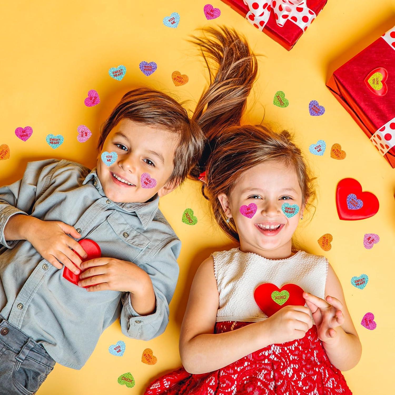 imageWhaline Fall Thanksgiving Pumpkin Stickers Roll Glitter Pumpkin Paper Decal 3 Color Sparkly Autumn SelfAdhesive Decorative Stickers for Envelope Journal Decor Party Supplies 500PcsConversation Heart