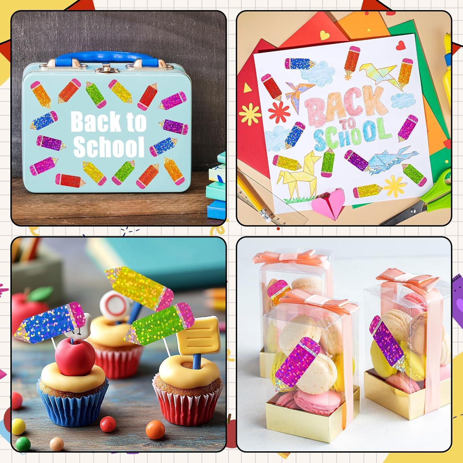 imageWhaline Fall Thanksgiving Pumpkin Stickers Roll Glitter Pumpkin Paper Decal 3 Color Sparkly Autumn SelfAdhesive Decorative Stickers for Envelope Journal Decor Party Supplies 500PcsPencil