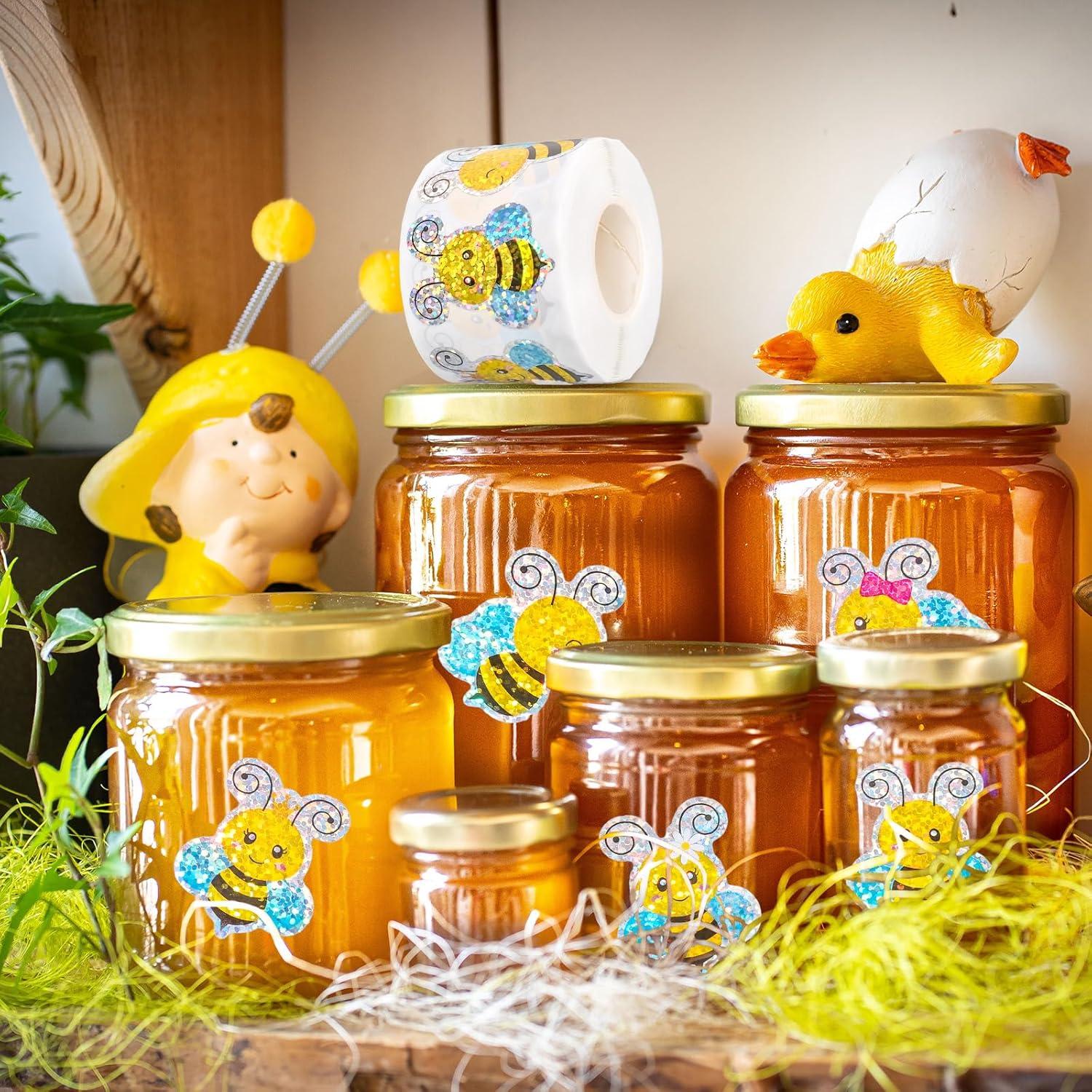 imageWhaline Fall Thanksgiving Pumpkin Stickers Roll Glitter Pumpkin Paper Decal 3 Color Sparkly Autumn SelfAdhesive Decorative Stickers for Envelope Journal Decor Party Supplies 500PcsBee