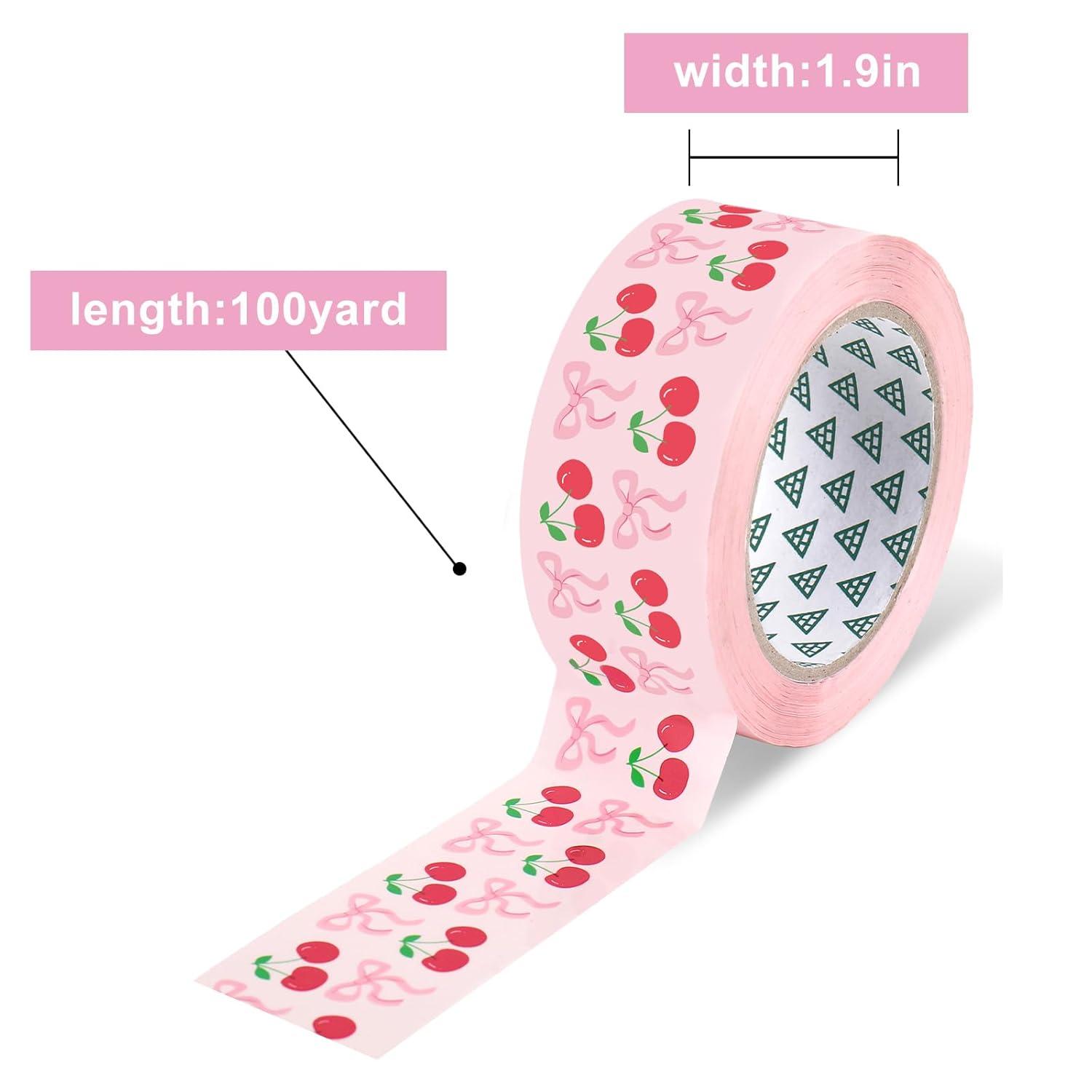 imageWhaline Halloween Packing Tape 100 Yard Cute Ghost Decorative Sticky Gift Wrapping Tape for DIY Crafts Small Business Sealing Boxes Mail Boxes SuppliesCherry