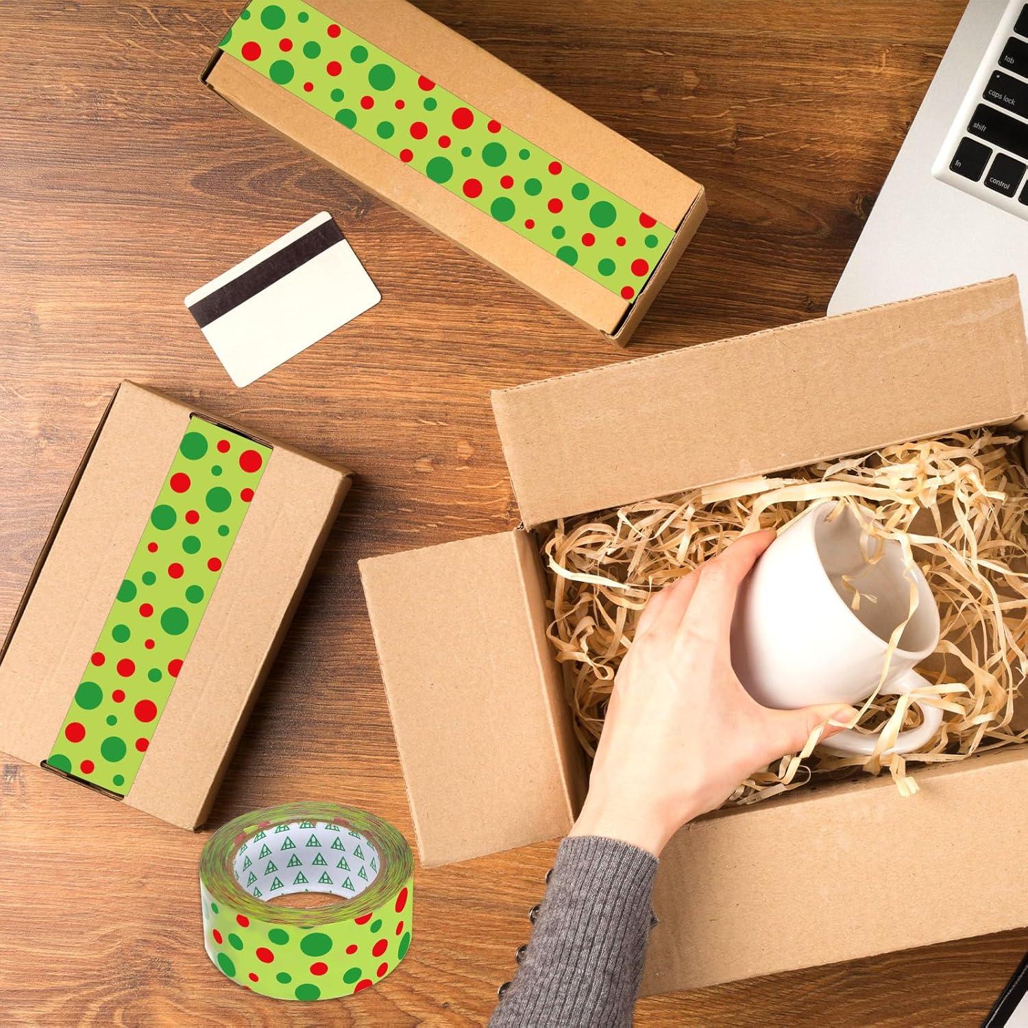 imageWhaline Halloween Packing Tape 100 Yard Cute Ghost Decorative Sticky Gift Wrapping Tape for DIY Crafts Small Business Sealing Boxes Mail Boxes SuppliesChristmas