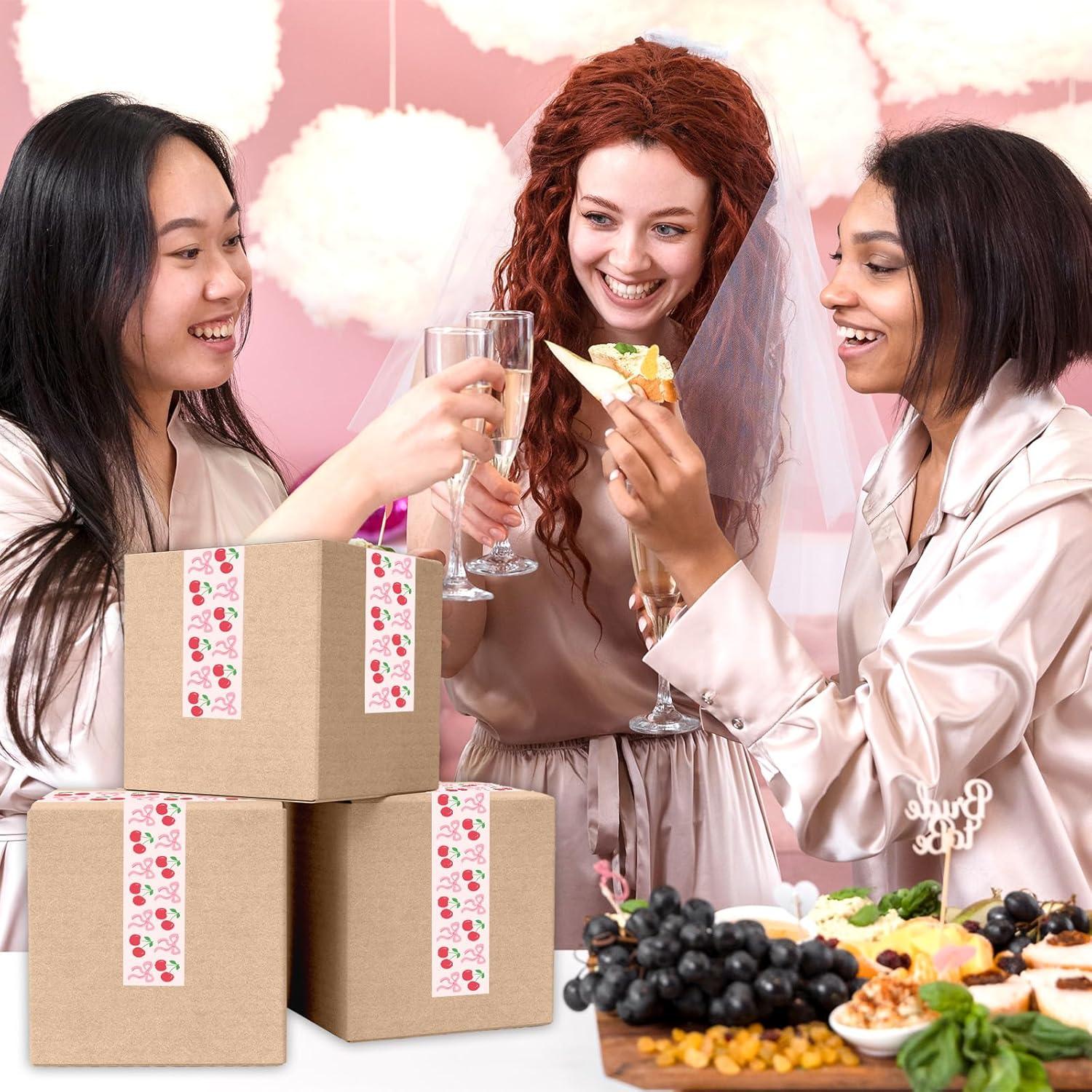 imageWhaline Halloween Packing Tape 100 Yard Cute Ghost Decorative Sticky Gift Wrapping Tape for DIY Crafts Small Business Sealing Boxes Mail Boxes SuppliesCherry