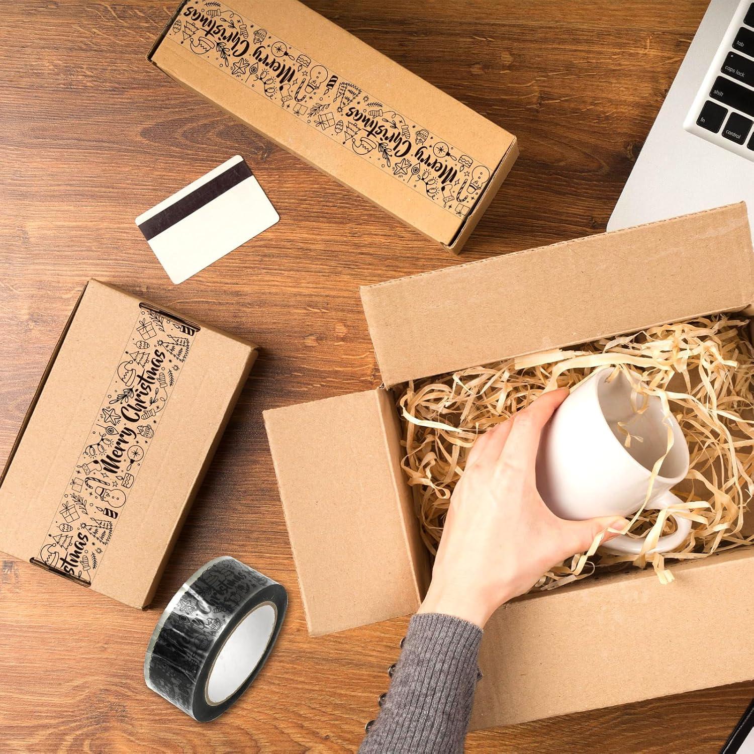 imageWhaline Halloween Packing Tape 100 Yard Cute Ghost Decorative Sticky Gift Wrapping Tape for DIY Crafts Small Business Sealing Boxes Mail Boxes SuppliesMerry Xmas