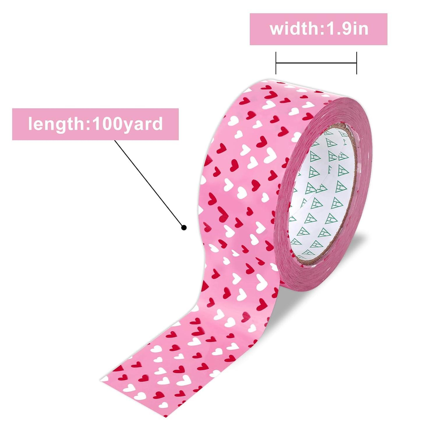 imageWhaline Halloween Packing Tape 100 Yard Cute Ghost Decorative Sticky Gift Wrapping Tape for DIY Crafts Small Business Sealing Boxes Mail Boxes SuppliesRed Love Heart