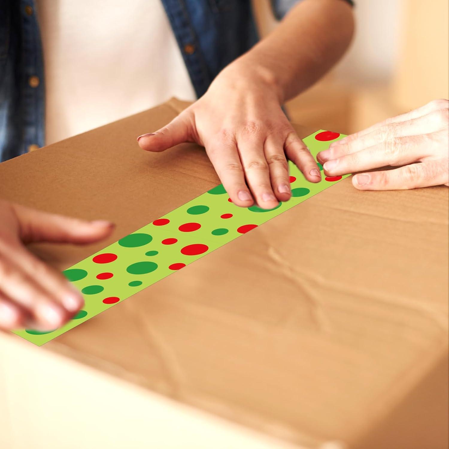 imageWhaline Halloween Packing Tape 100 Yard Cute Ghost Decorative Sticky Gift Wrapping Tape for DIY Crafts Small Business Sealing Boxes Mail Boxes SuppliesChristmas