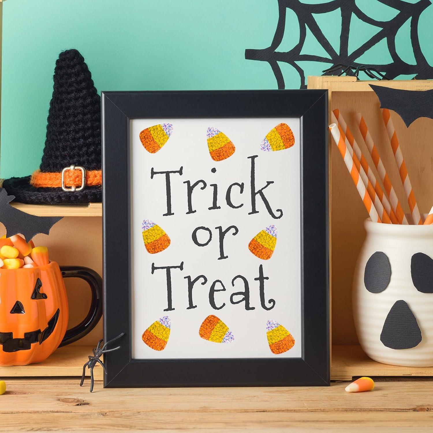 imageWhaline Halloween Pumpkin Stickers Roll Laser Pumpkin Shape Waterproof Decals Orange Sparkly SelfAdhesive Stickers for Halloween Trick or Treat Party Envelope Scrapbook Decor 500PcsHalloween Candy Corn