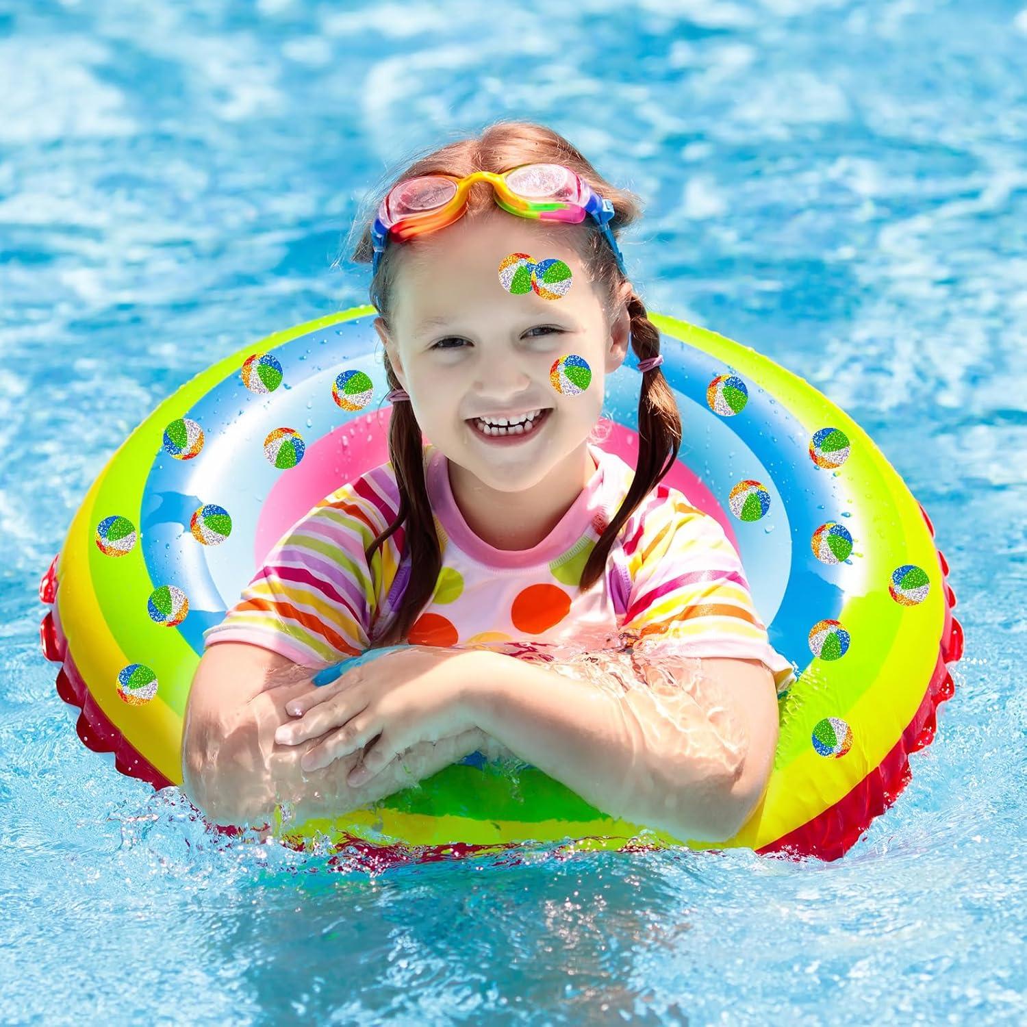 imageWhaline Halloween Pumpkin Stickers Roll Laser Pumpkin Shape Waterproof Decals Orange Sparkly SelfAdhesive Stickers for Halloween Trick or Treat Party Envelope Scrapbook Decor 500PcsBeach Ball