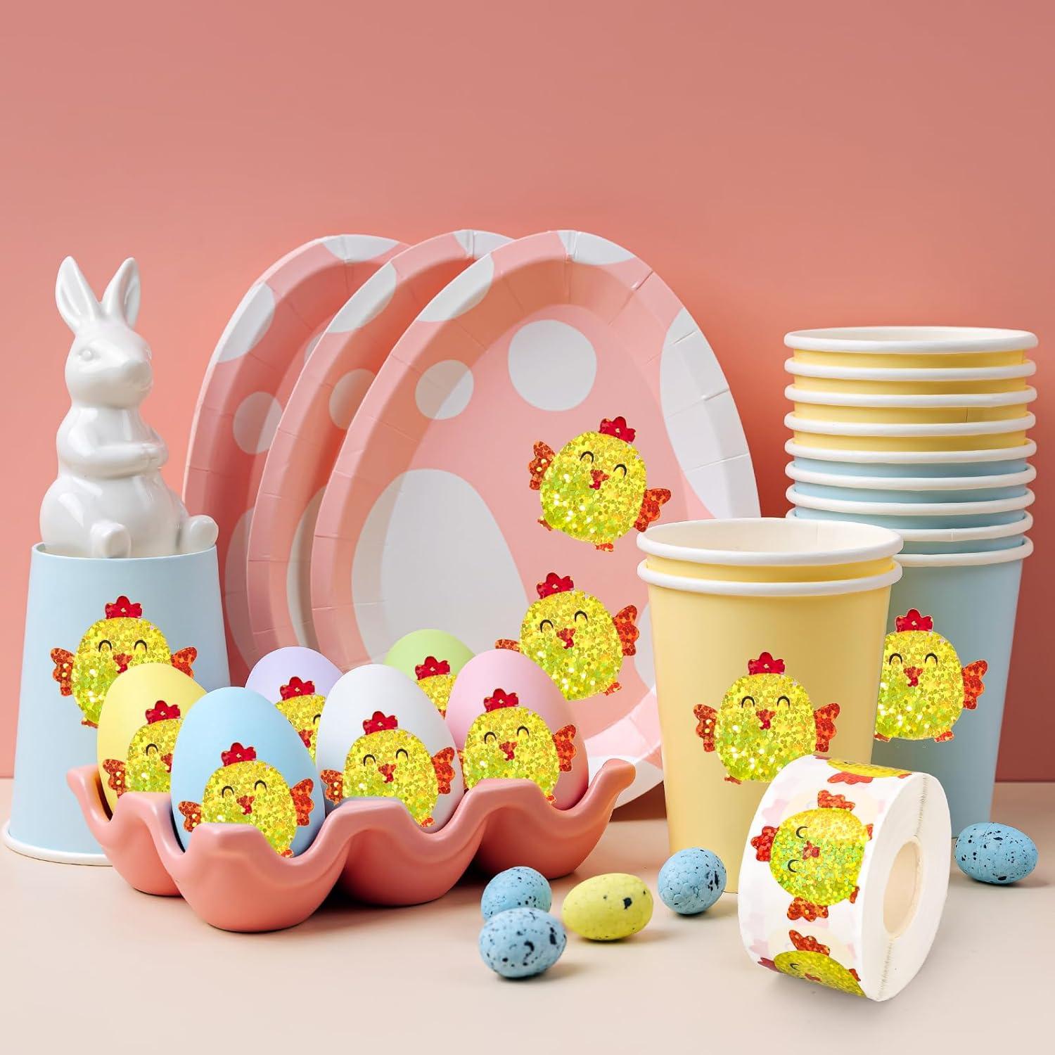 imageWhaline Halloween Pumpkin Stickers Roll Laser Pumpkin Shape Waterproof Decals Orange Sparkly SelfAdhesive Stickers for Halloween Trick or Treat Party Envelope Scrapbook Decor 500PcsChick