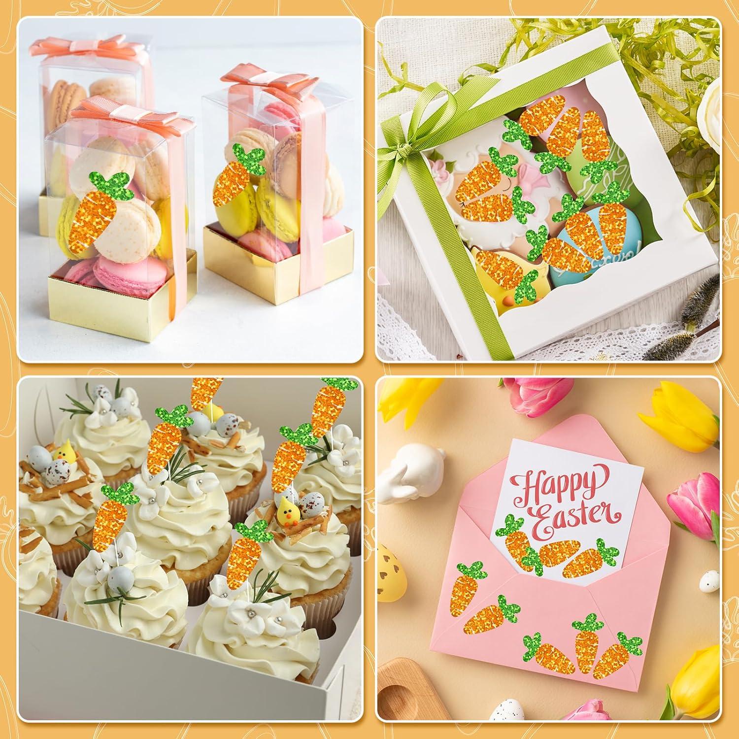 imageWhaline Halloween Pumpkin Stickers Roll Laser Pumpkin Shape Waterproof Decals Orange Sparkly SelfAdhesive Stickers for Halloween Trick or Treat Party Envelope Scrapbook Decor 500PcsCarrot