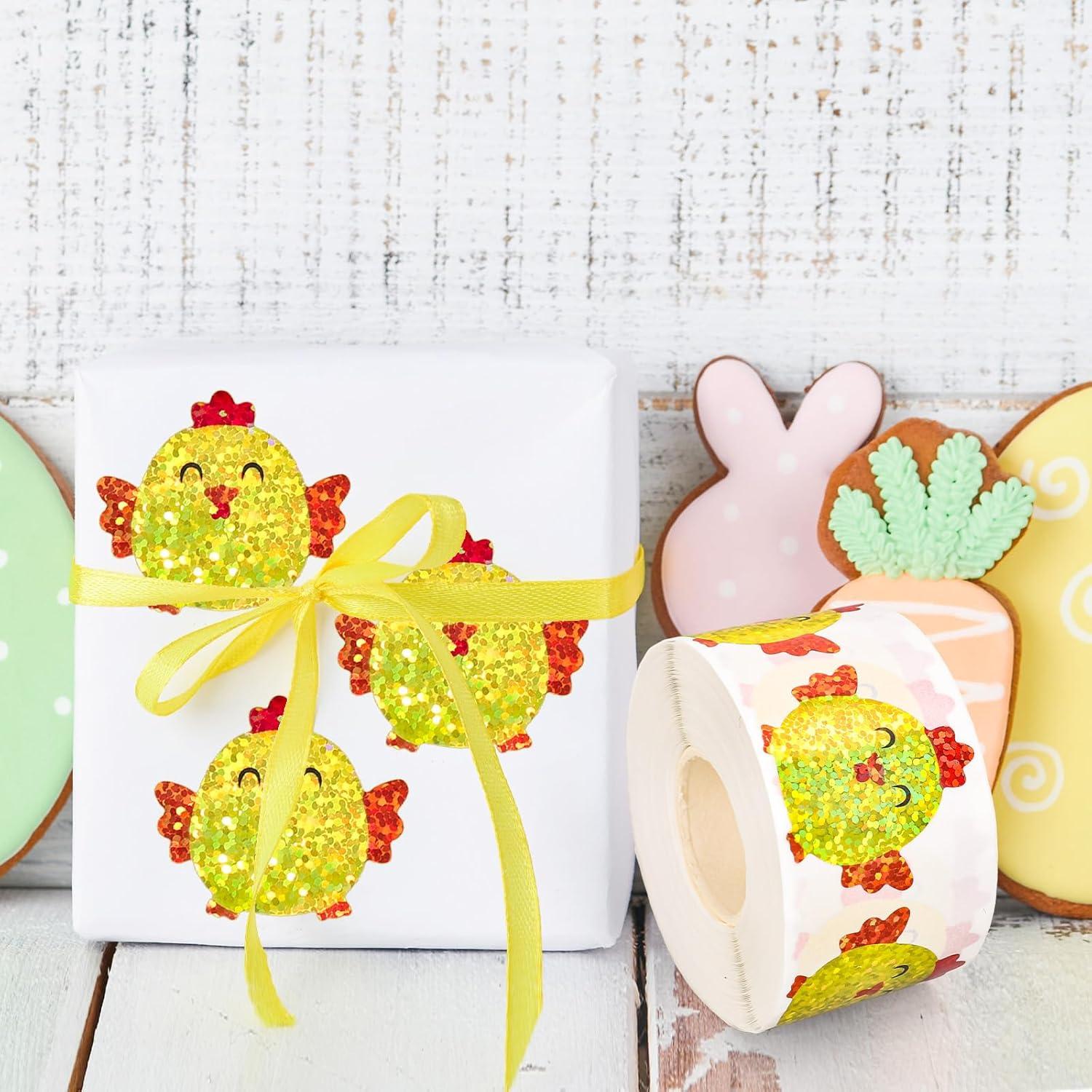 imageWhaline Halloween Pumpkin Stickers Roll Laser Pumpkin Shape Waterproof Decals Orange Sparkly SelfAdhesive Stickers for Halloween Trick or Treat Party Envelope Scrapbook Decor 500PcsChick