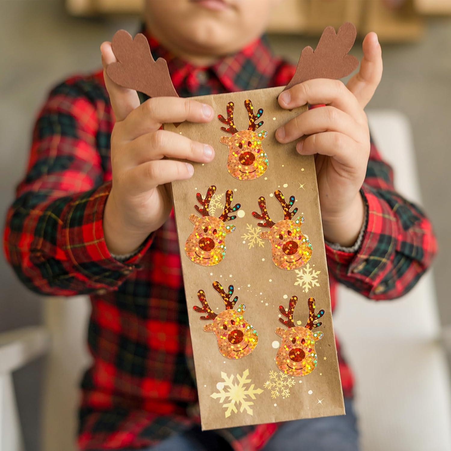 imageWhaline Halloween Pumpkin Stickers Roll Laser Pumpkin Shape Waterproof Decals Orange Sparkly SelfAdhesive Stickers for Halloween Trick or Treat Party Envelope Scrapbook Decor 500PcsDeer