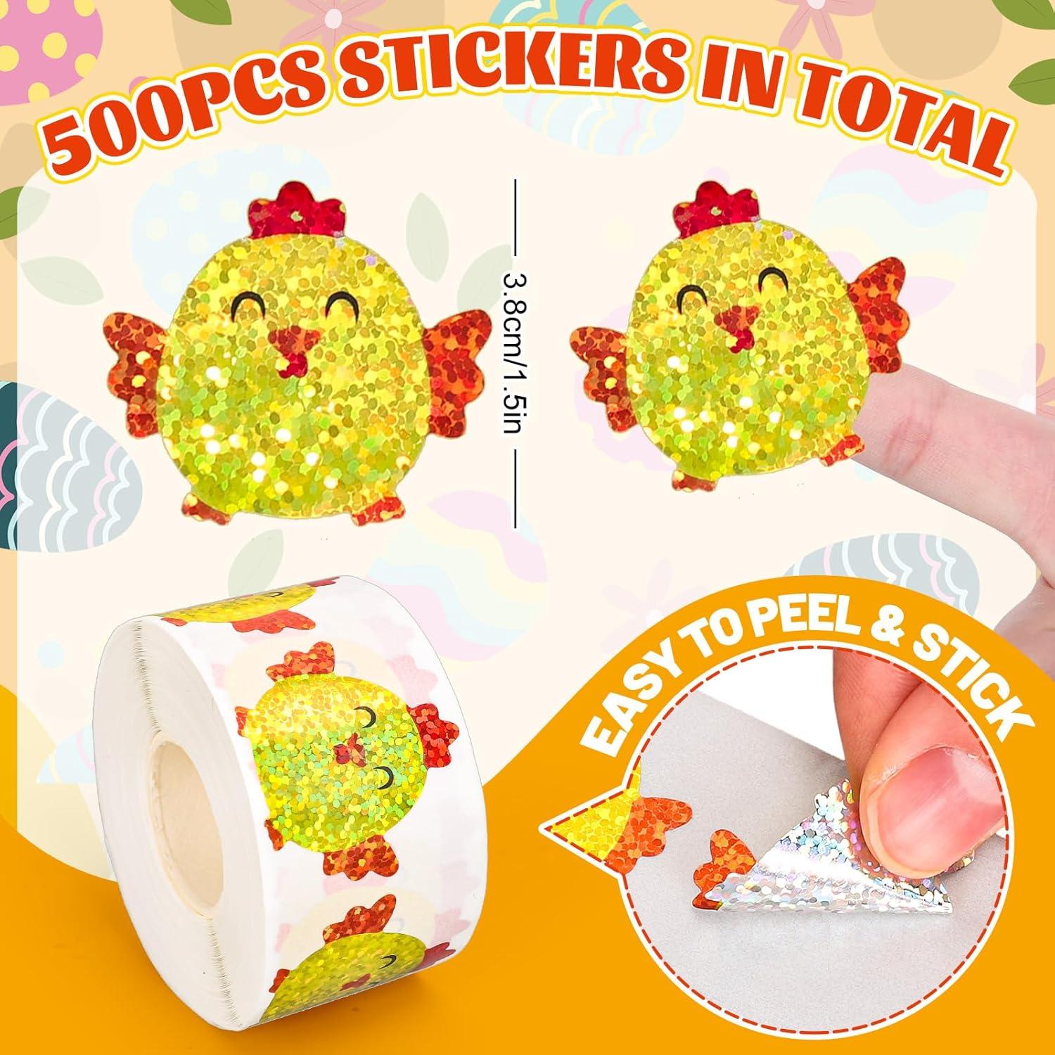 imageWhaline Halloween Pumpkin Stickers Roll Laser Pumpkin Shape Waterproof Decals Orange Sparkly SelfAdhesive Stickers for Halloween Trick or Treat Party Envelope Scrapbook Decor 500PcsChick