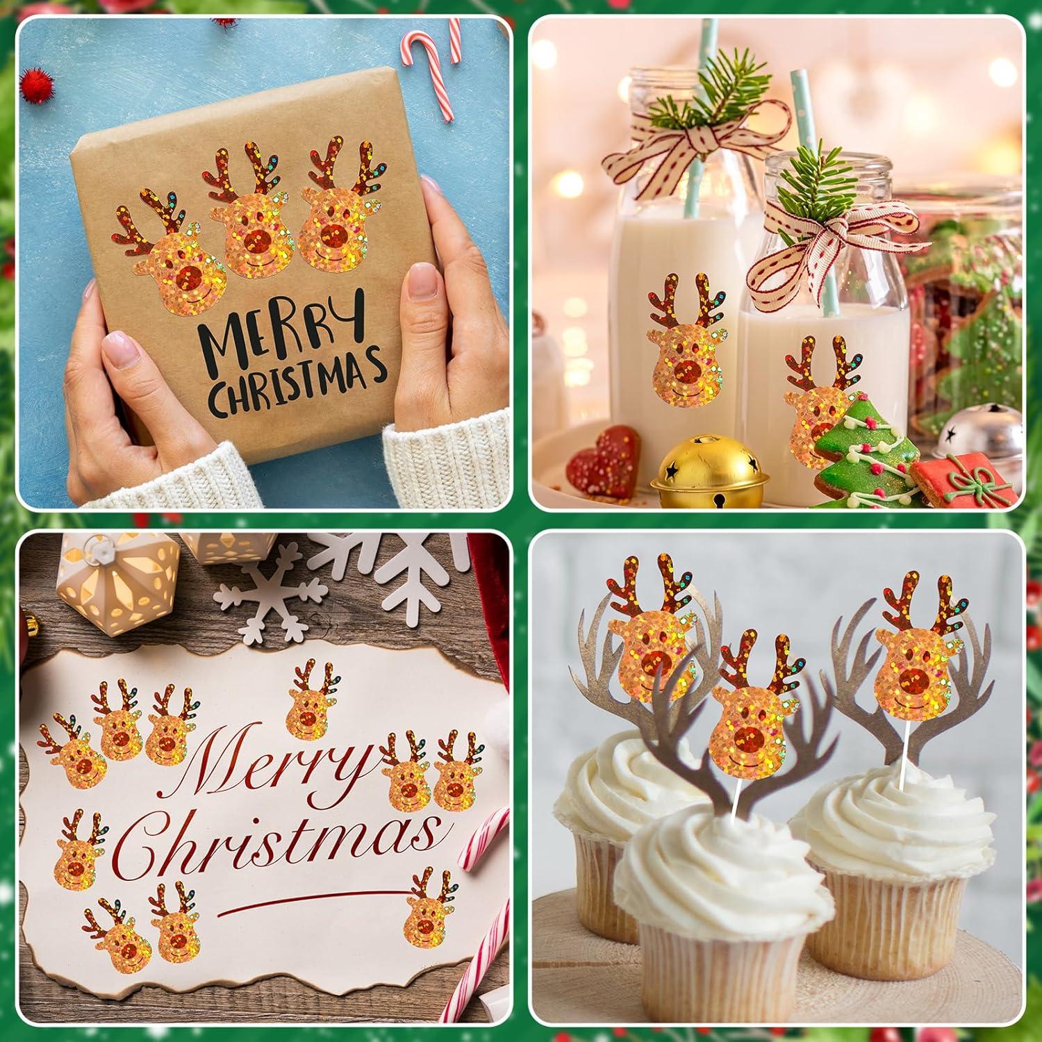 imageWhaline Halloween Pumpkin Stickers Roll Laser Pumpkin Shape Waterproof Decals Orange Sparkly SelfAdhesive Stickers for Halloween Trick or Treat Party Envelope Scrapbook Decor 500PcsDeer