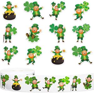 Whaline 1000Pcs Fall Pumpkins Stickers for Kids Thanksgiving Fall Cute Pumpkins Sticker with Funny Expressions Cartoon Pumpkin Shape Adhesive Stickers for Autumn Thanksgiving Party Supplies, 8 Design(St. Patrick’s Day)