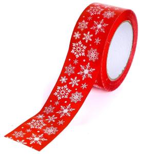 Whaline 109 Yard Halloween Packaging Tape Black Spider Web Bat Spider Pattern Tape Waterproof Shipping Tape for Small Business DIY Crafts Box Carton Decor(Snowflake)