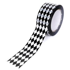 Whaline 109 Yard Halloween Packaging Tape Black Spider Web Bat Spider Pattern Tape Waterproof Shipping Tape for Small Business DIY Crafts Box Carton Decor(Diamond Plaid)