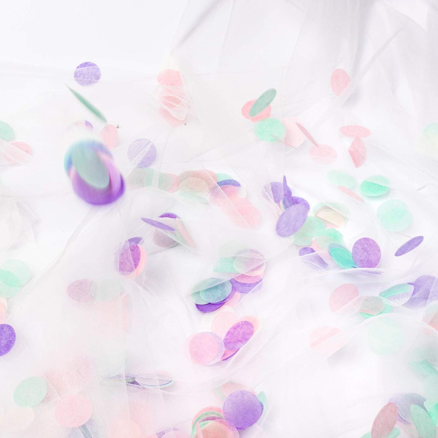 imageWhaline 1 Inch Paper Confetti Round Tissue Confetti 6000 Pieces Party Circle Paper Table Confetti for Balloon Wedding Holiday Birthday