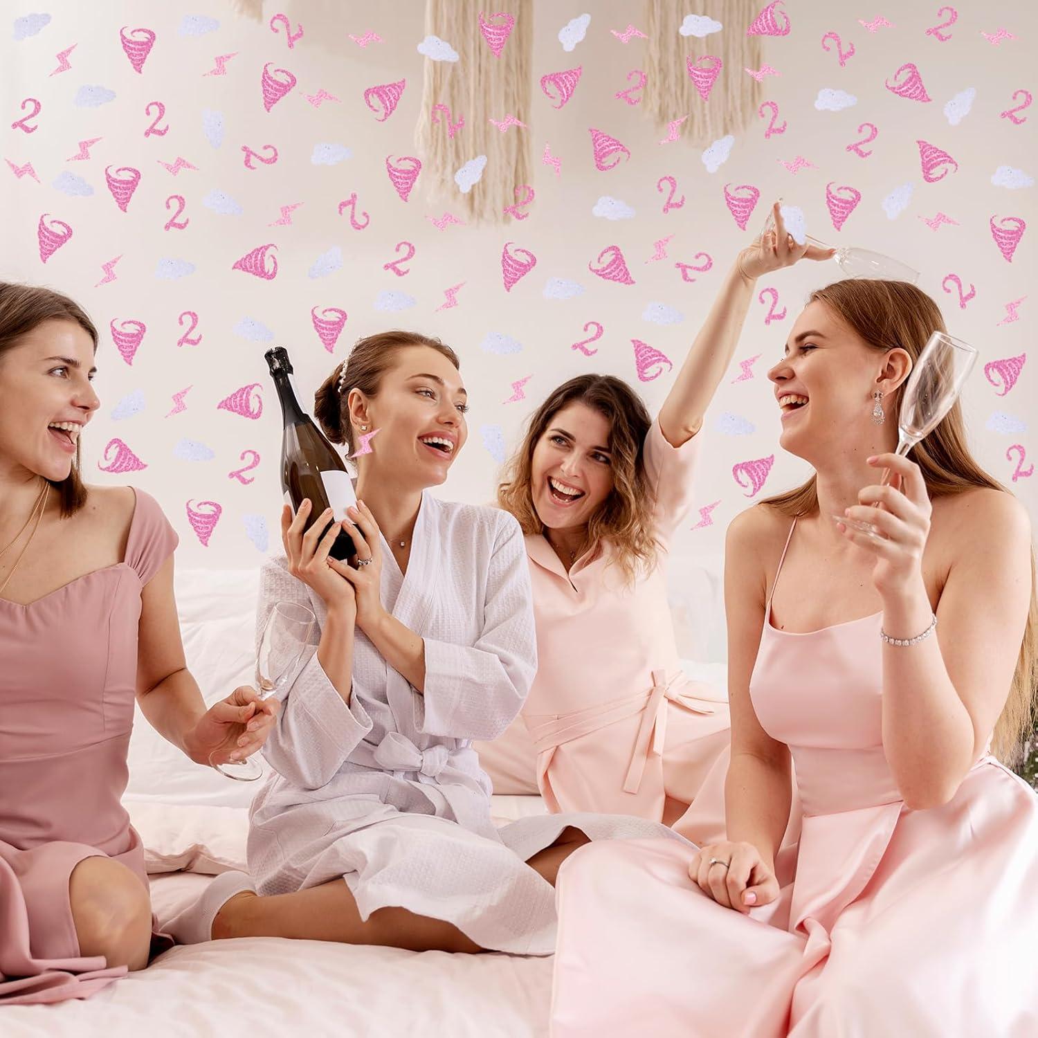 imageWhaline 300Pcs One Happy Dude Table Confetti Smile Face Lightning Star Shaped Confetti Yellow Black Table Centerpiece for First Birthday Party DecorationTwoNado