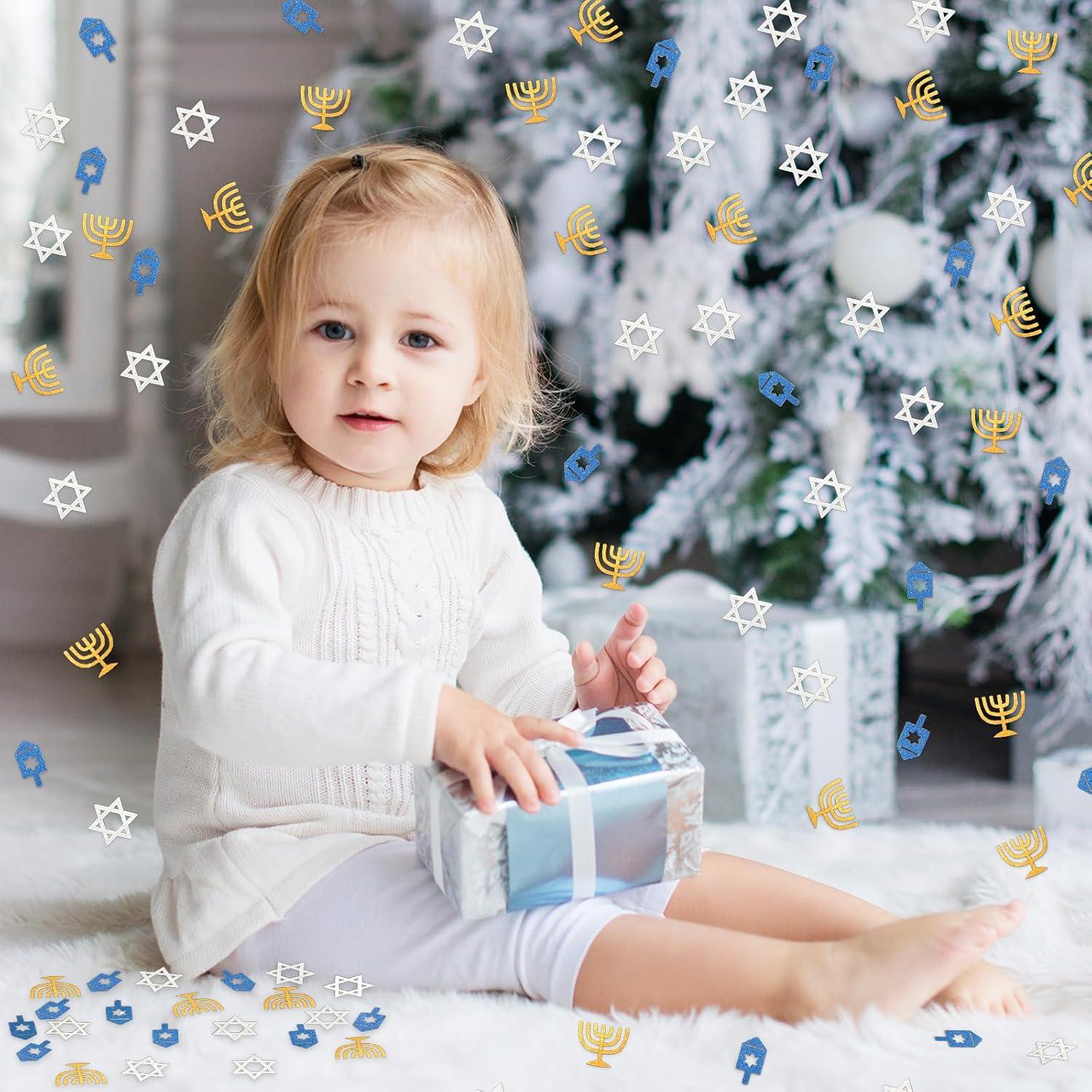 imageWhaline 300Pcs One Happy Dude Table Confetti Smile Face Lightning Star Shaped Confetti Yellow Black Table Centerpiece for First Birthday Party DecorationHanukkah