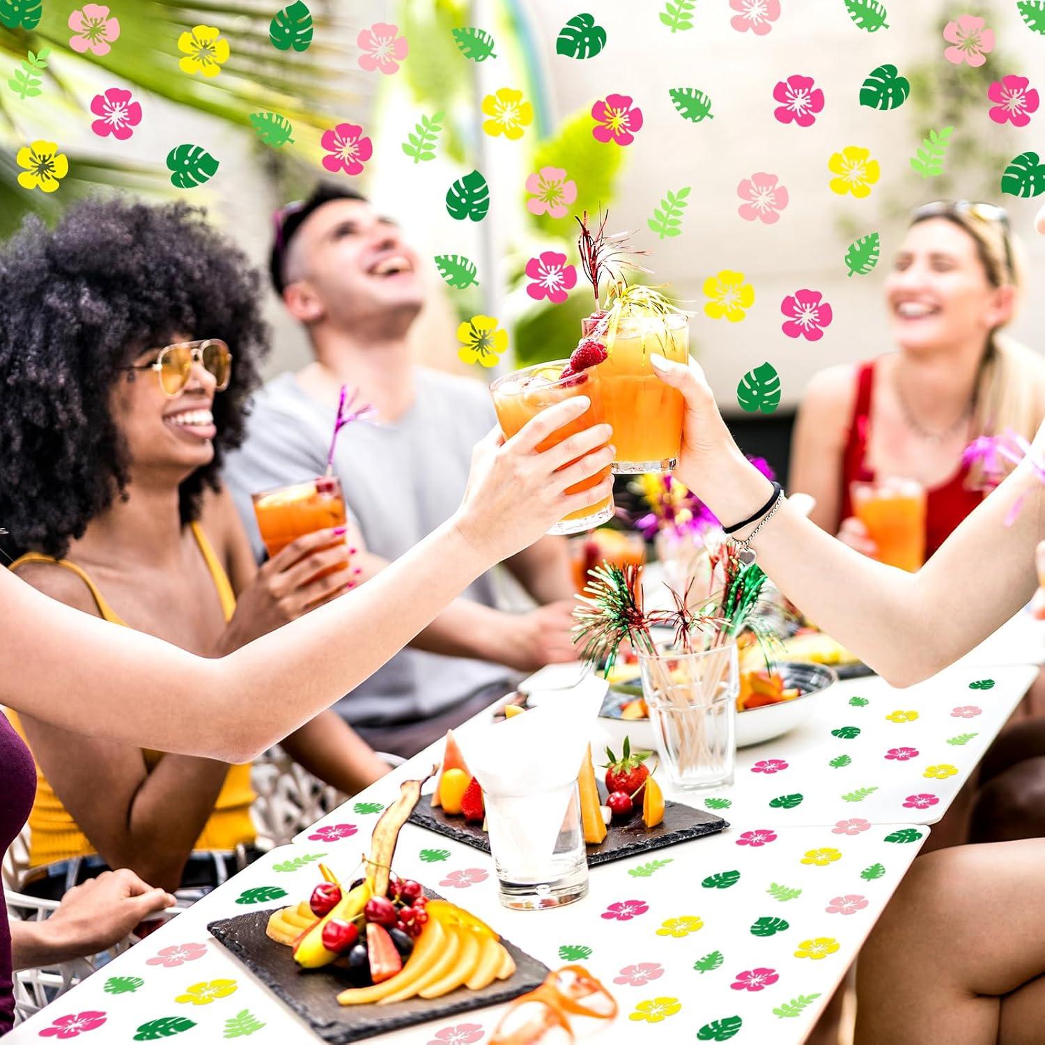 imageWhaline 300Pcs One Happy Dude Table Confetti Smile Face Lightning Star Shaped Confetti Yellow Black Table Centerpiece for First Birthday Party DecorationSummer Tropical