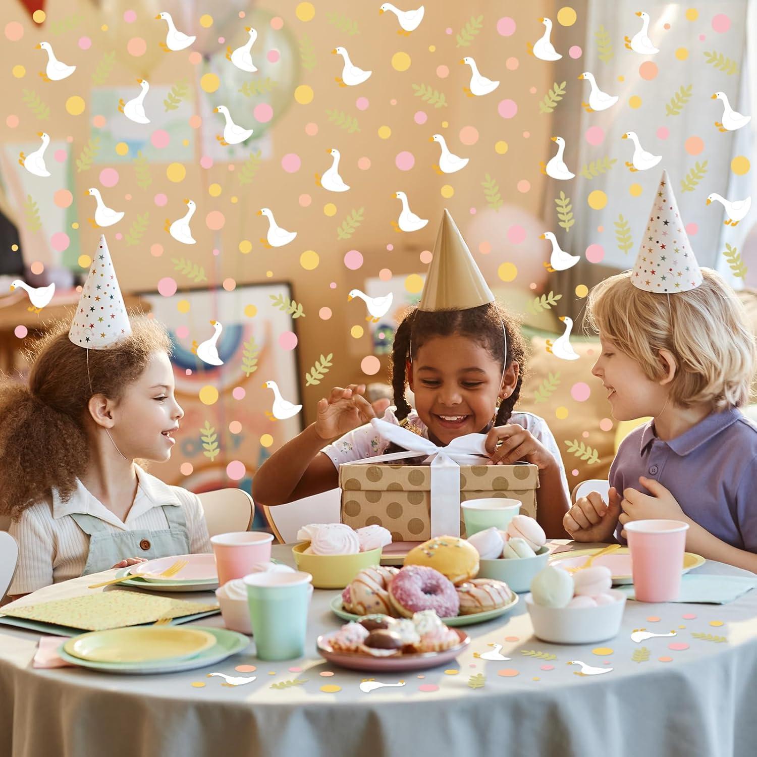 imageWhaline 300Pcs One Happy Dude Table Confetti Smile Face Lightning Star Shaped Confetti Yellow Black Table Centerpiece for First Birthday Party DecorationOne Silly Goose