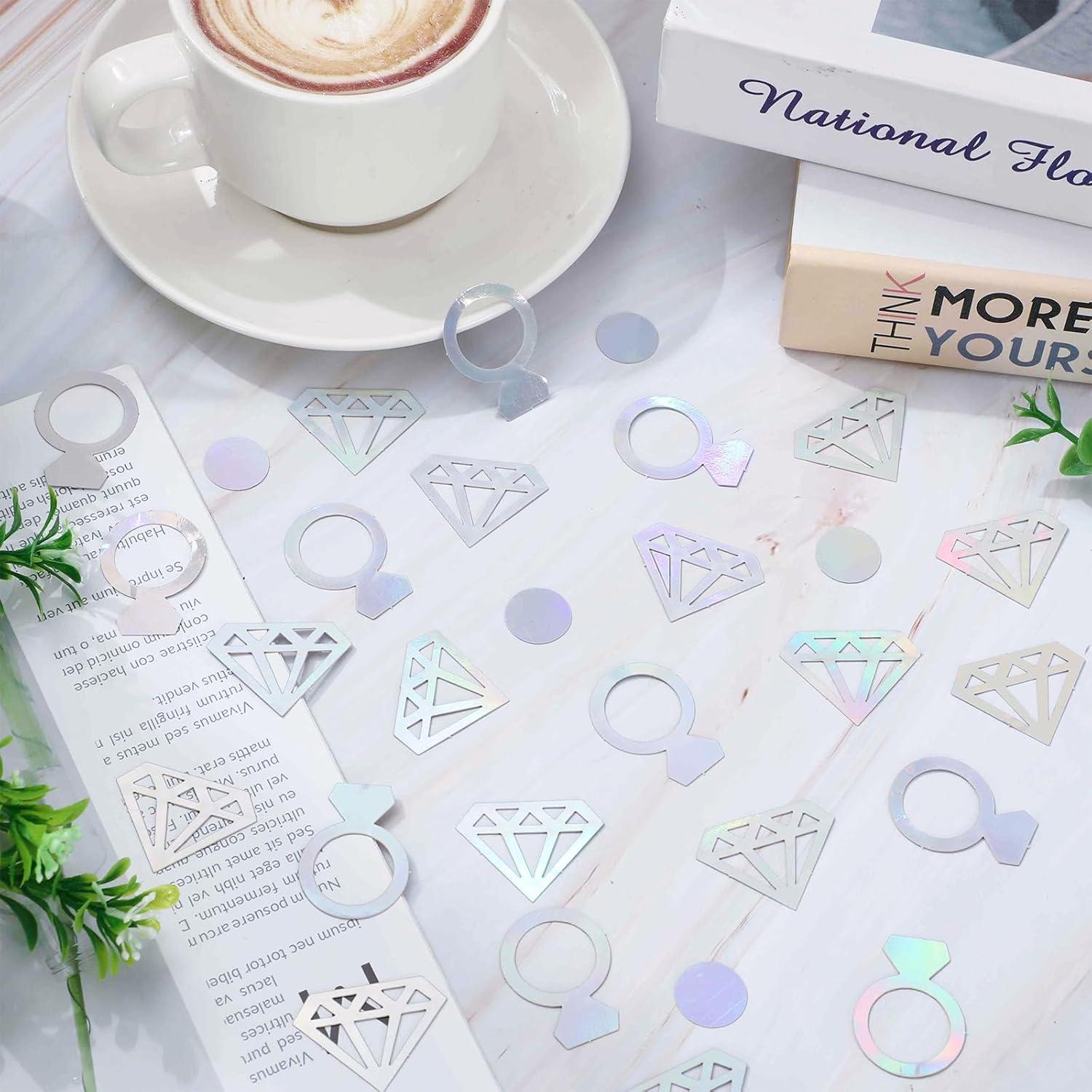 imageWhaline 300Pcs One Happy Dude Table Confetti Smile Face Lightning Star Shaped Confetti Yellow Black Table Centerpiece for First Birthday Party DecorationDiamond Ring