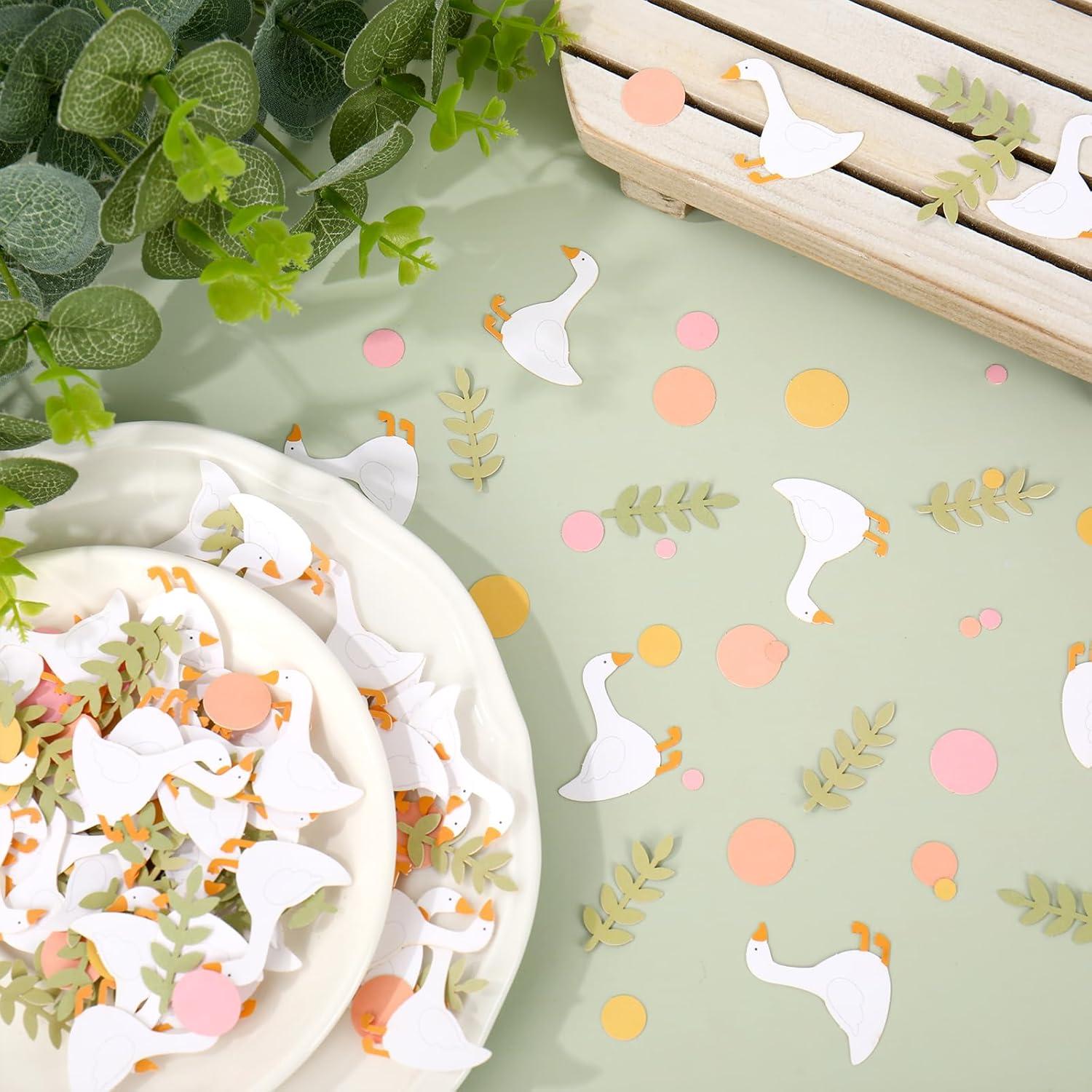 imageWhaline 300Pcs One Happy Dude Table Confetti Smile Face Lightning Star Shaped Confetti Yellow Black Table Centerpiece for First Birthday Party DecorationOne Silly Goose