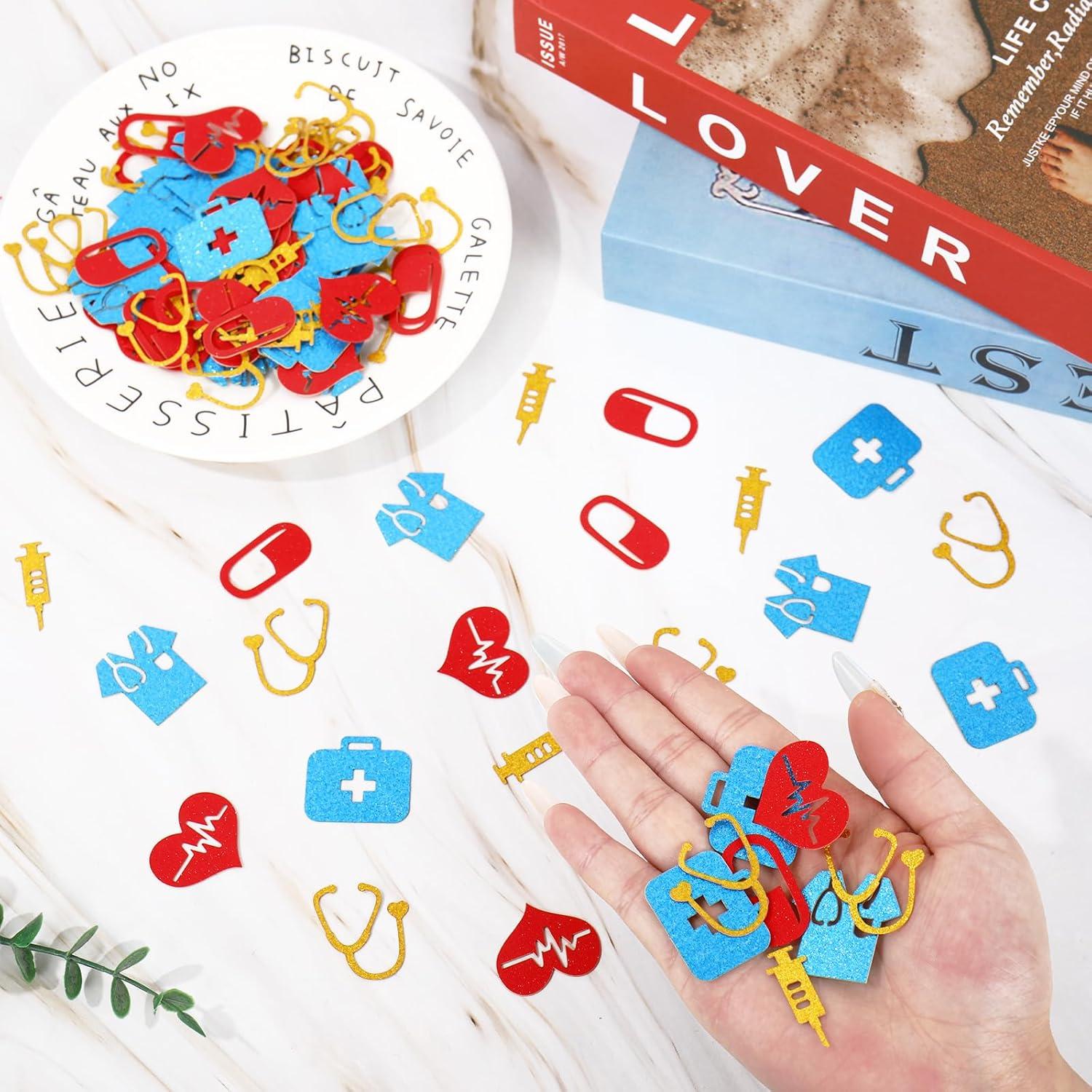 imageWhaline 300Pcs One Happy Dude Table Confetti Smile Face Lightning Star Shaped Confetti Yellow Black Table Centerpiece for First Birthday Party DecorationNurse