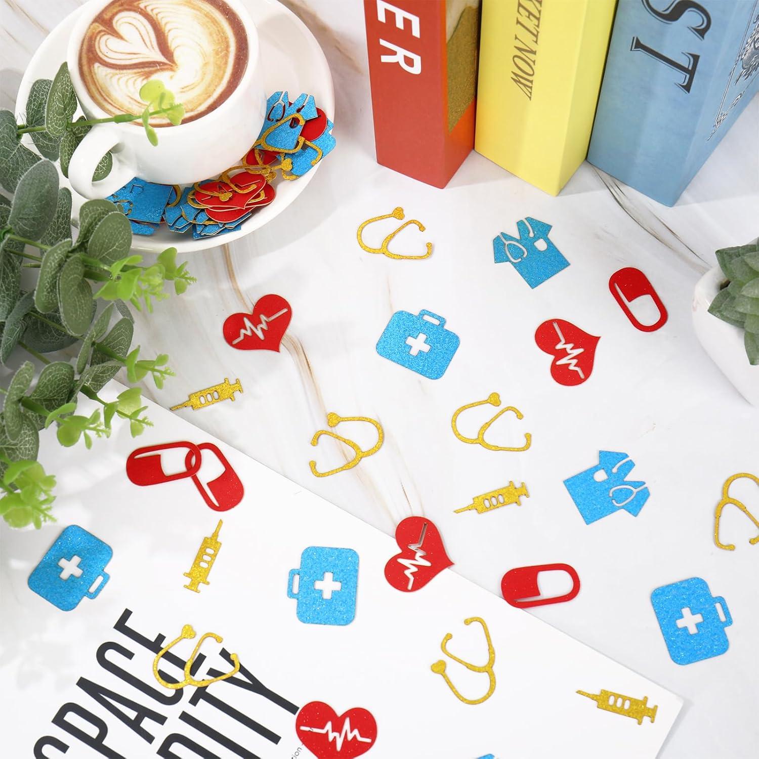 imageWhaline 300Pcs One Happy Dude Table Confetti Smile Face Lightning Star Shaped Confetti Yellow Black Table Centerpiece for First Birthday Party DecorationNurse