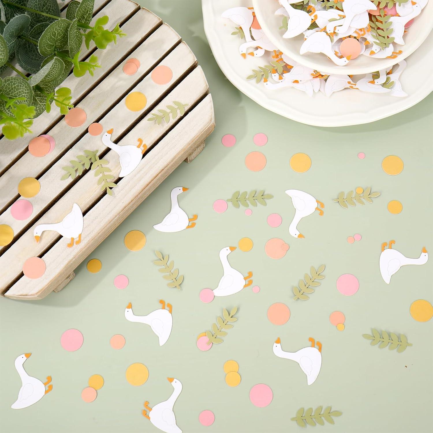 imageWhaline 300Pcs One Happy Dude Table Confetti Smile Face Lightning Star Shaped Confetti Yellow Black Table Centerpiece for First Birthday Party DecorationOne Silly Goose