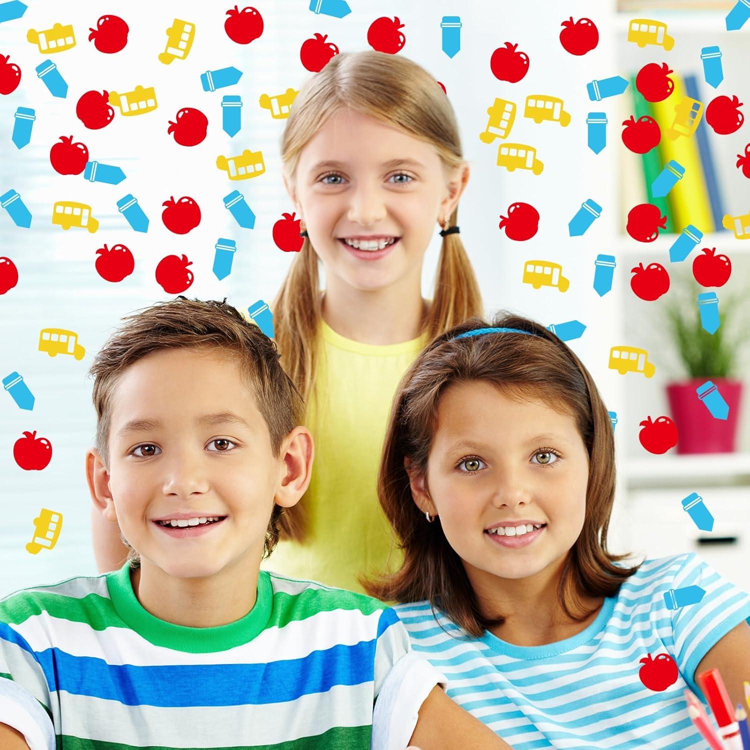 imageWhaline 300Pcs One Happy Dude Table Confetti Smile Face Lightning Star Shaped Confetti Yellow Black Table Centerpiece for First Birthday Party DecorationBack To School