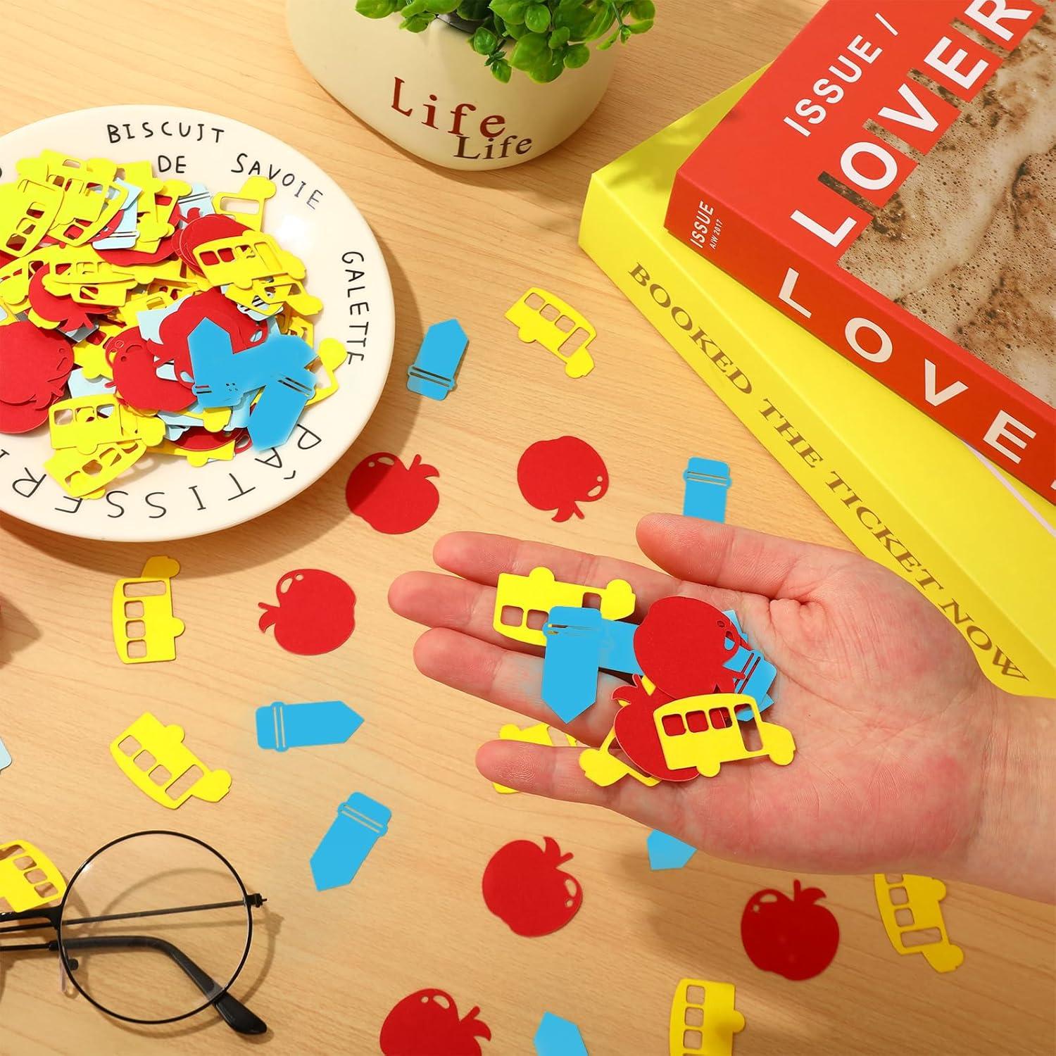 imageWhaline 300Pcs One Happy Dude Table Confetti Smile Face Lightning Star Shaped Confetti Yellow Black Table Centerpiece for First Birthday Party DecorationBack To School