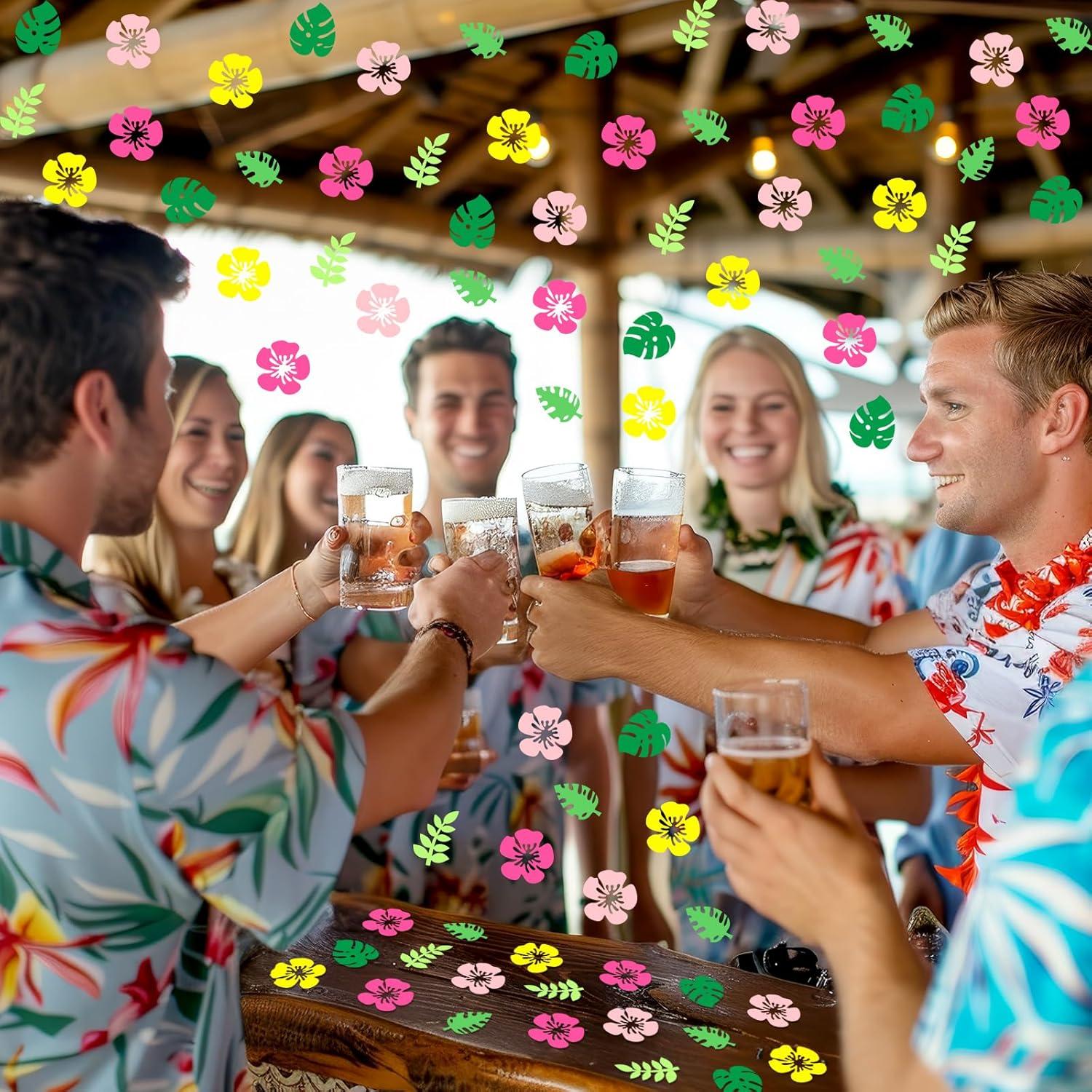 imageWhaline 300Pcs One Happy Dude Table Confetti Smile Face Lightning Star Shaped Confetti Yellow Black Table Centerpiece for First Birthday Party DecorationSummer Tropical