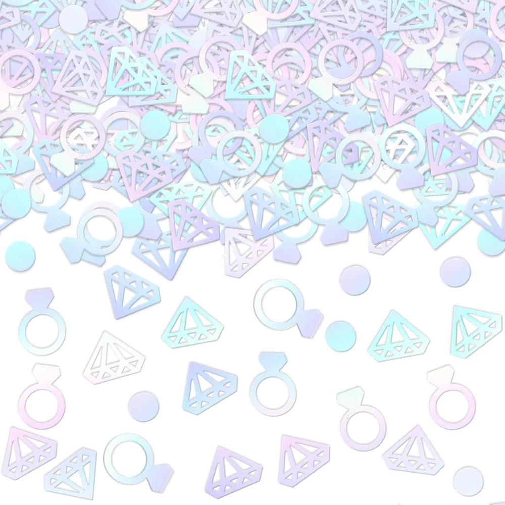 imageWhaline 300Pcs One Happy Dude Table Confetti Smile Face Lightning Star Shaped Confetti Yellow Black Table Centerpiece for First Birthday Party DecorationDiamond Ring