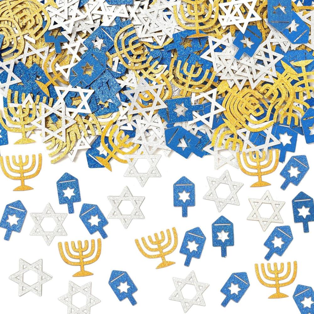 imageWhaline 300Pcs One Happy Dude Table Confetti Smile Face Lightning Star Shaped Confetti Yellow Black Table Centerpiece for First Birthday Party DecorationHanukkah