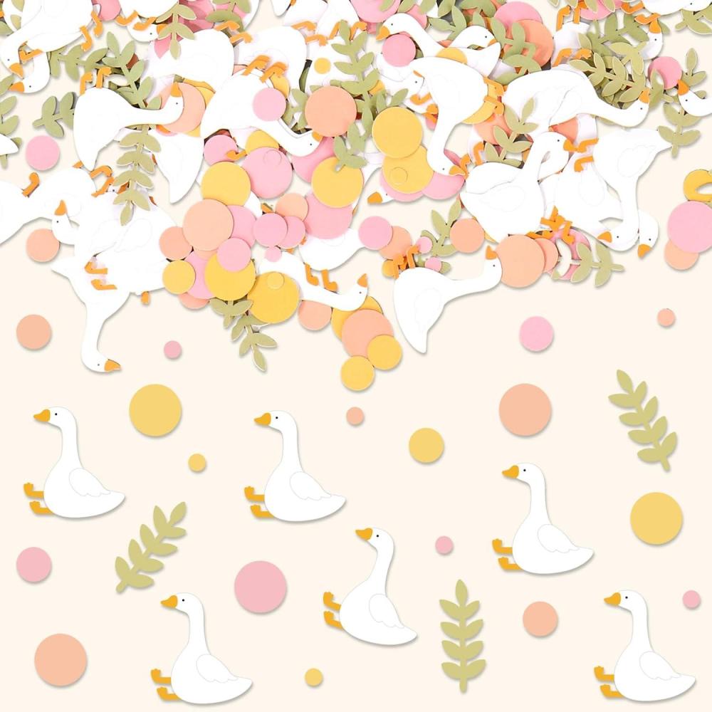 imageWhaline 300Pcs One Happy Dude Table Confetti Smile Face Lightning Star Shaped Confetti Yellow Black Table Centerpiece for First Birthday Party DecorationOne Silly Goose