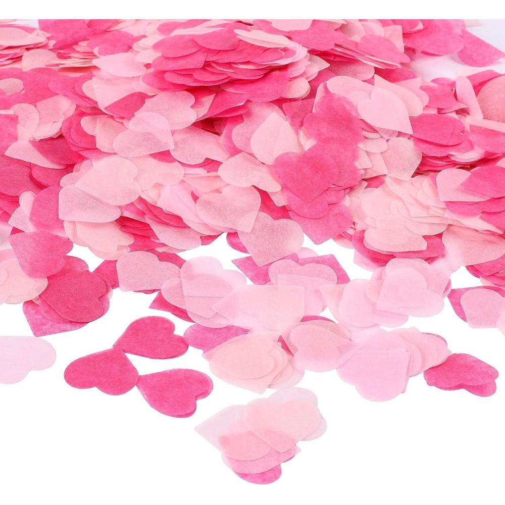 imageWhaline Valentines Day 1 Inch Heart Paper Confetti Tissue Confetti 6000 Pieces confetti Party Table Decorations for Balloon Wedding Holiday Birthday