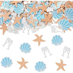 Whaline 300Pcs One Happy Dude Table Confetti Smile Face Lightning Star Shaped Confetti Yellow Black Table Centerpiece for First Birthday Party Decoration(Last Toast on The Coast)