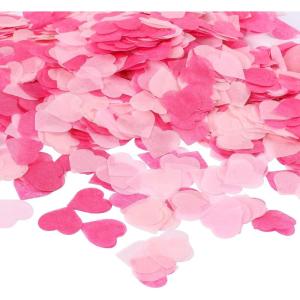 Whaline Valentine’s Day 1 Inch Heart Paper Confetti Tissue Confetti 6000 Pieces confetti Party Table Decorations for Balloon, Wedding, Holiday, Birthday