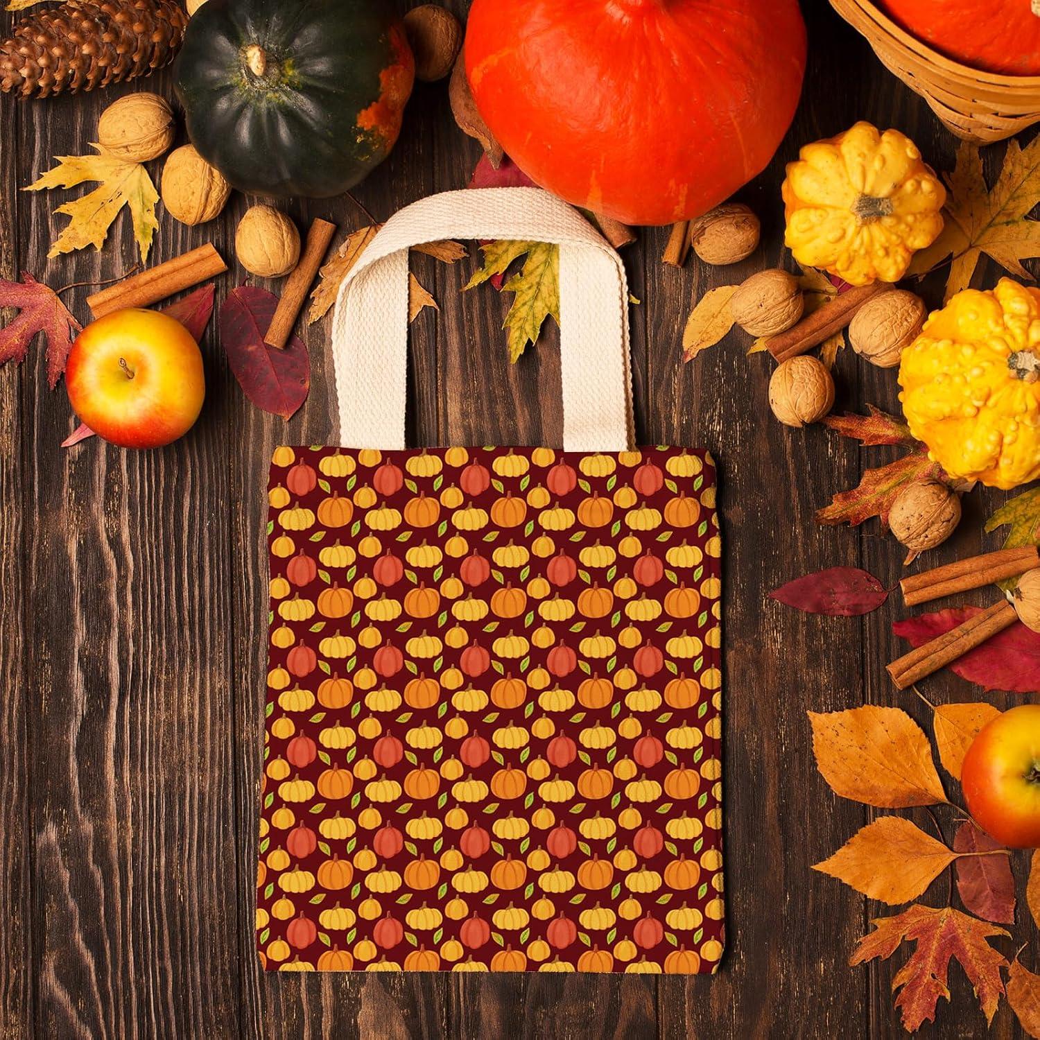 imageWhaline 10Pcs Fall Cotton Fabric Bundles 18 x 22 Inch Fall Leaves Pumpkin Wave Dot Fat Quarters Autumn Quilting Patchwork Squares Sewing Fabrics for Fall Thanksgiving DIY Handmade Craft Party Decor10 x 10 inch