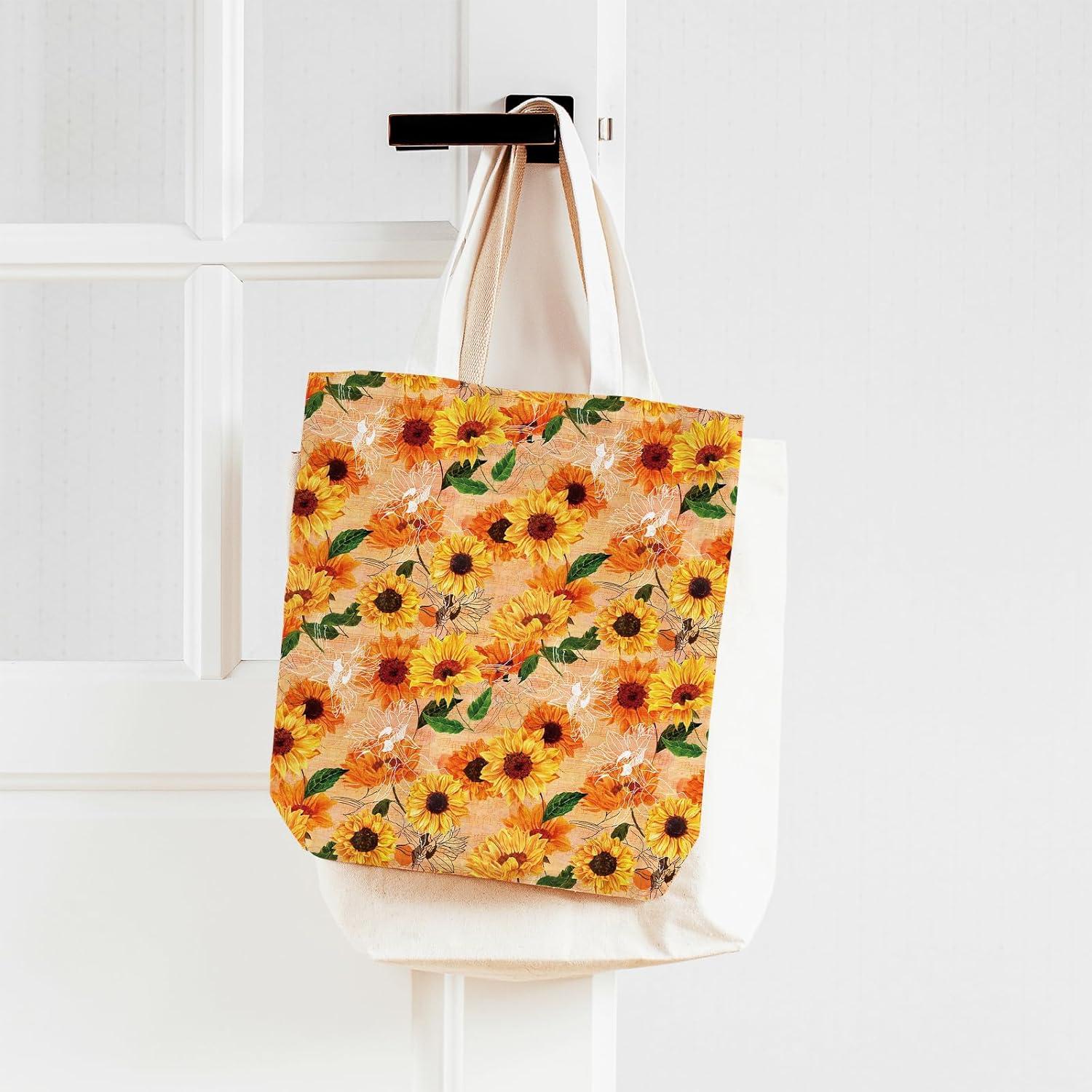 imageWhaline 12Pcs Fall Cotton Fabric Bundles 18 x 22 Inch Watercolor Pumpkin Maple Sunflower Fat Quarters Autumn Quilting Patchwork Squares Sewing Fabrics for Fall Thanksgiving DIY Craft Party Decor